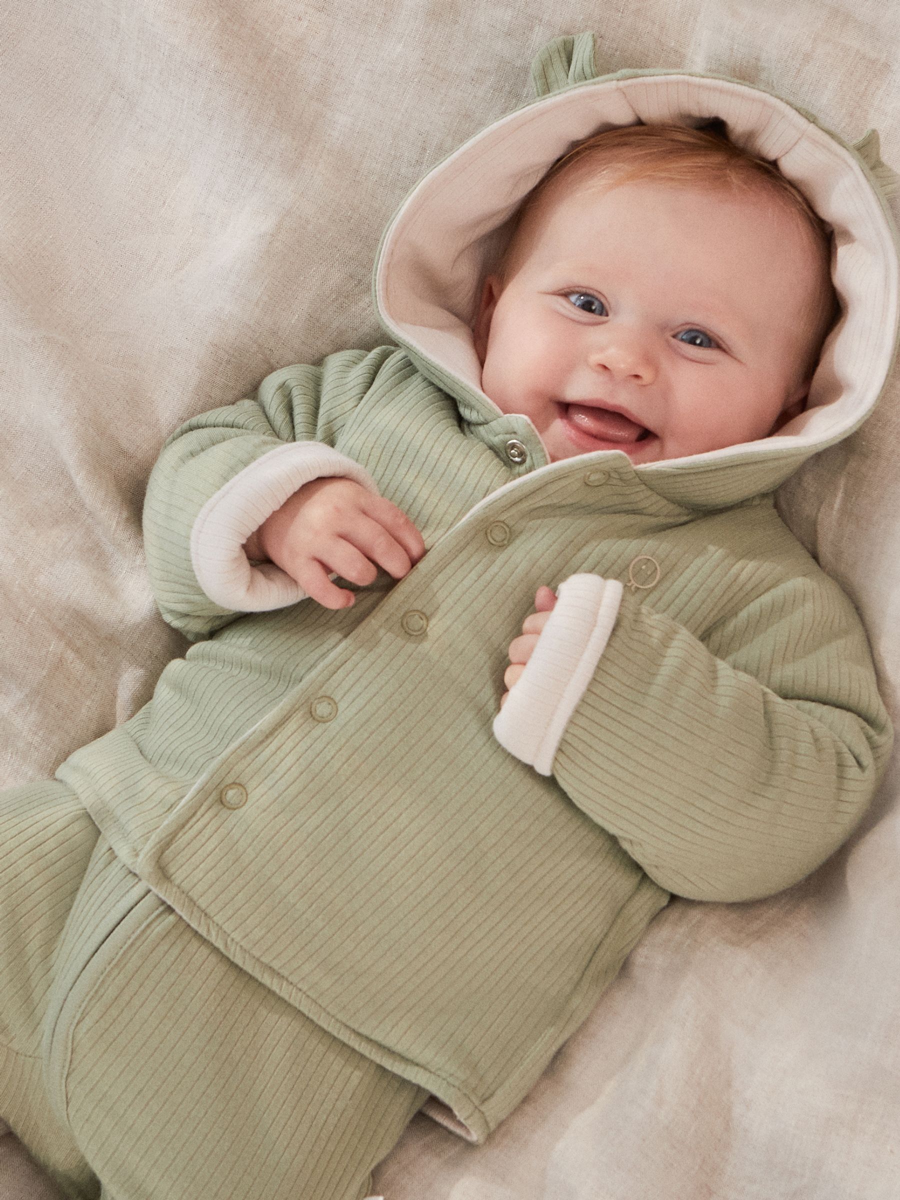 MORI Green Supersoft Reversible Cosy Zip-Up Jacket - Image 2 of 6