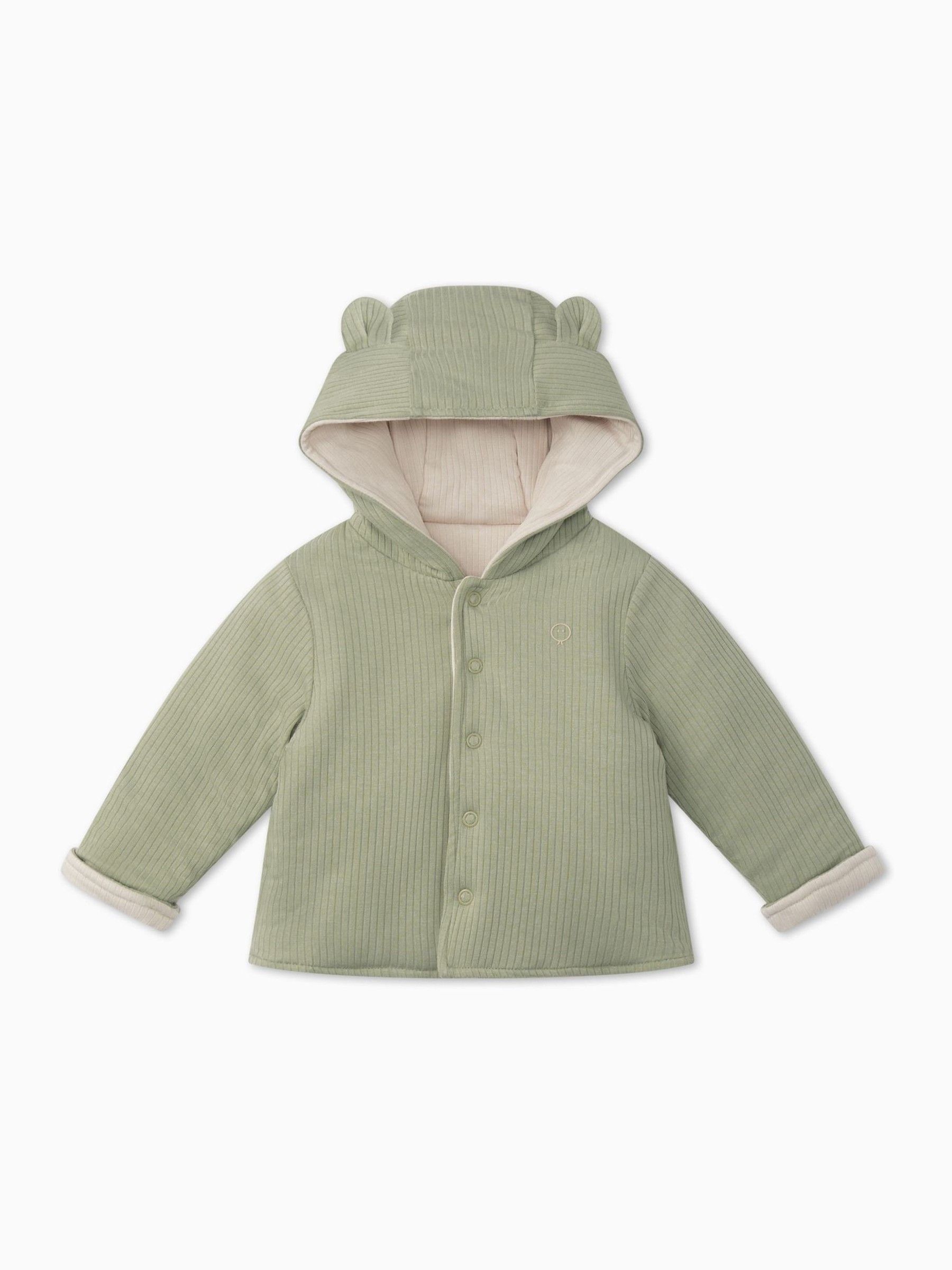 MORI Green Supersoft Reversible Cosy Zip-Up Jacket - Image 3 of 6