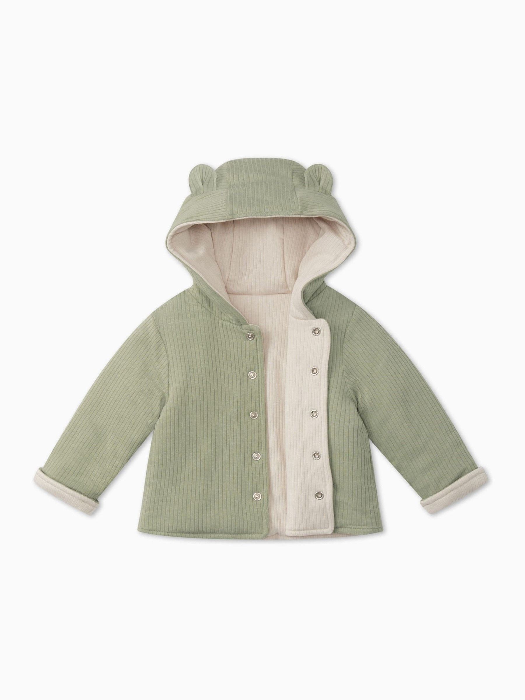 MORI Green Supersoft Reversible Cosy Zip-Up Jacket - Image 4 of 6