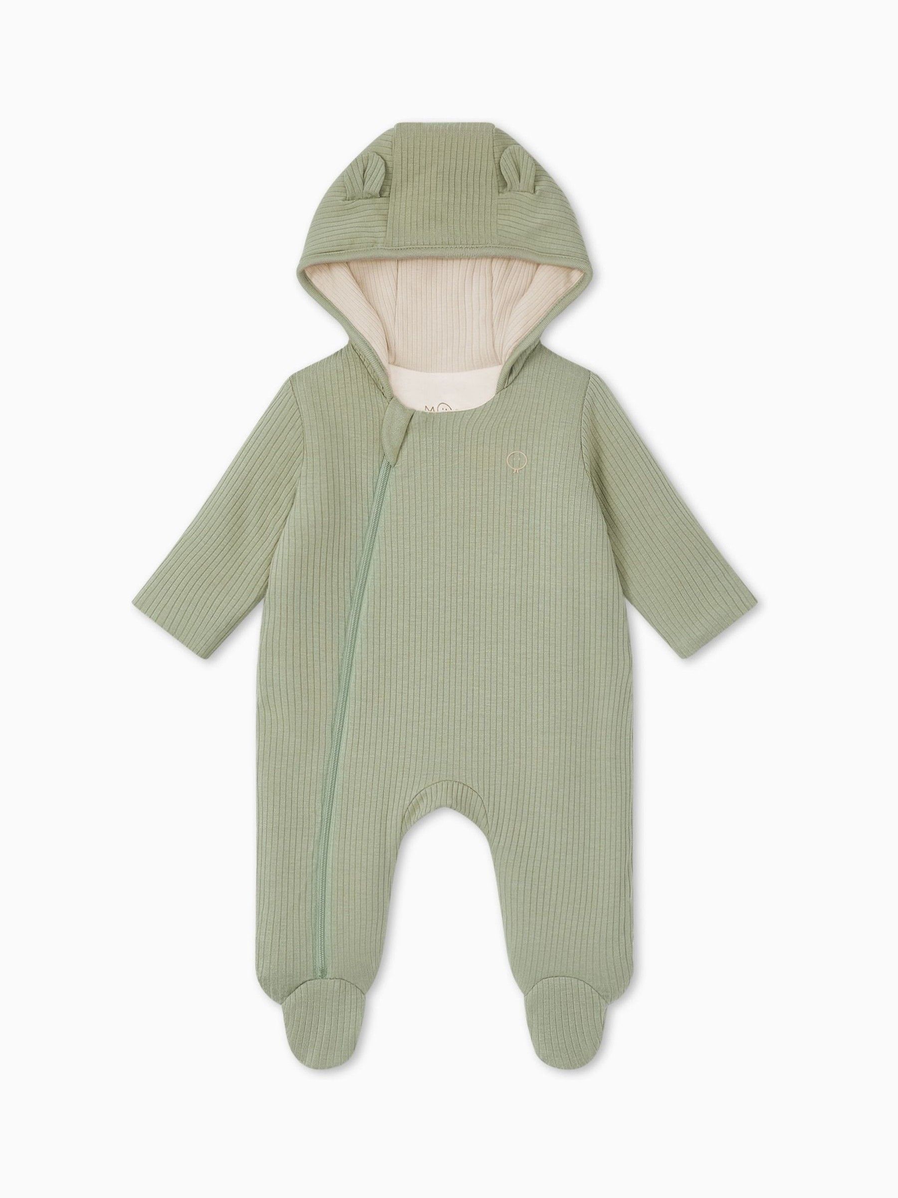 MORI Green Cosy Zip-Up Pramsuit - Image 4 of 6