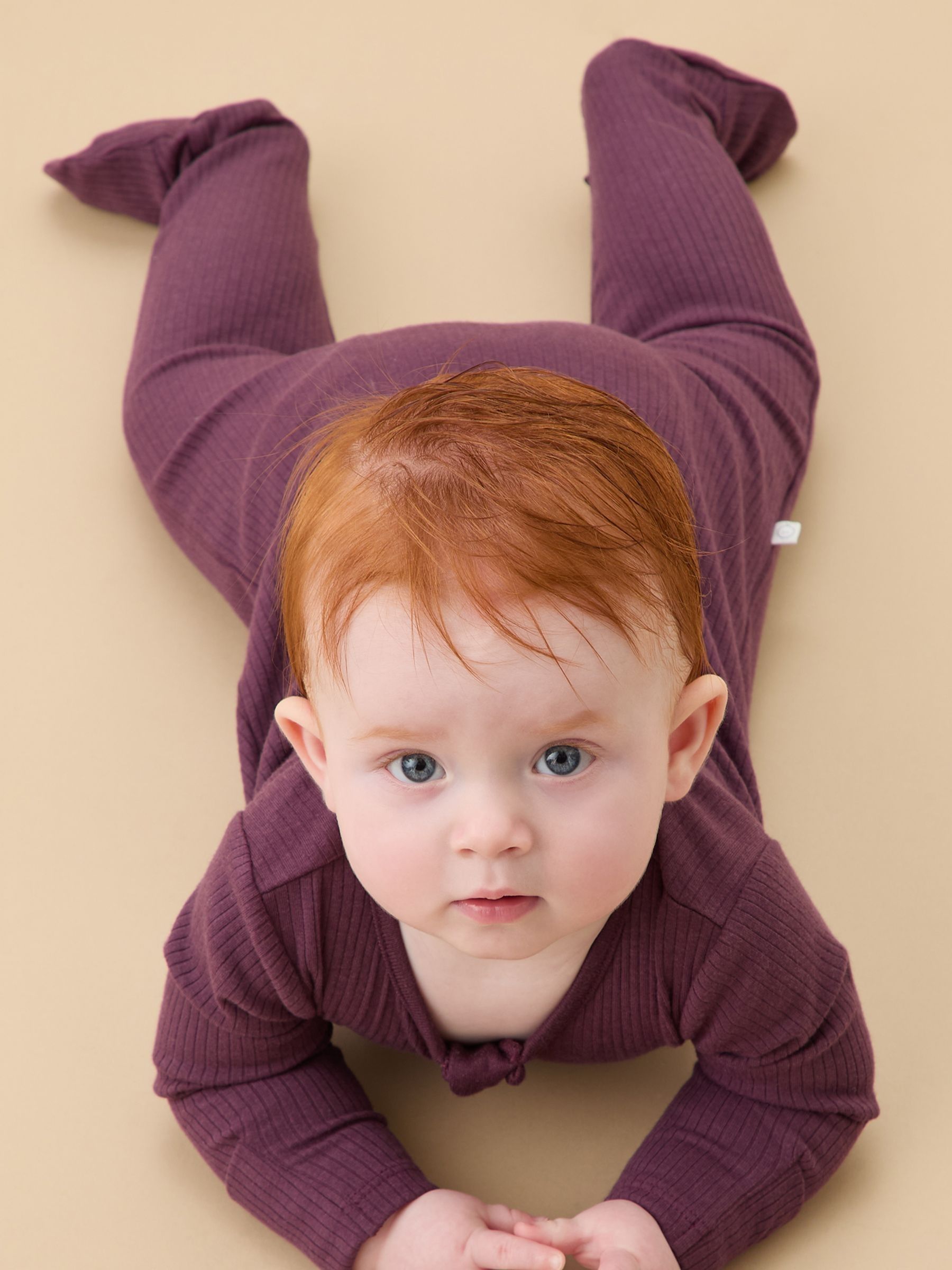 MORI Purple Stretch Supersoft 2 Way Zip Sleepsuit - Image 2 of 4