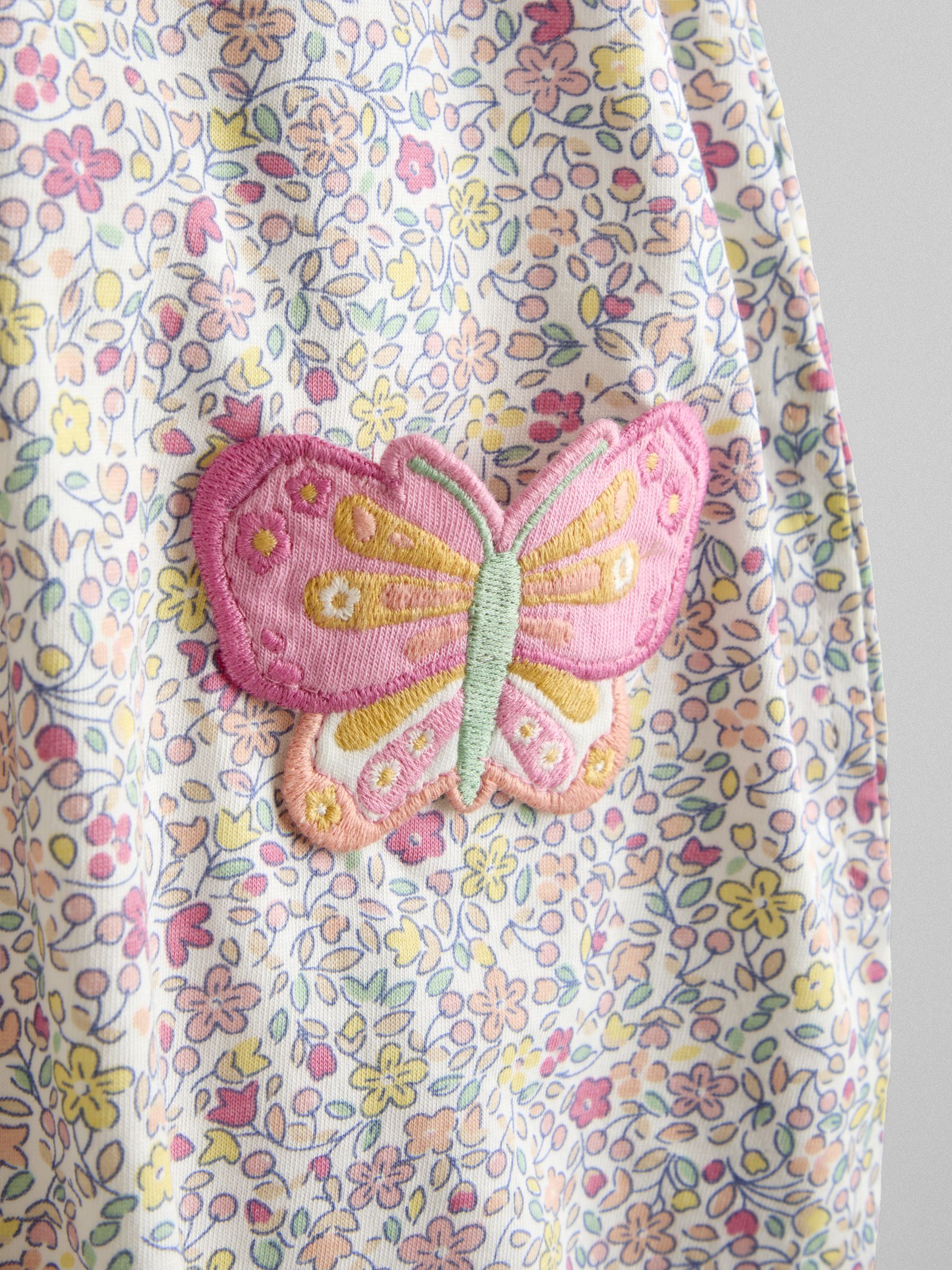Pink Butterfly Appliqué Strappy Jersey Jumpsuit - Image 3 of 3