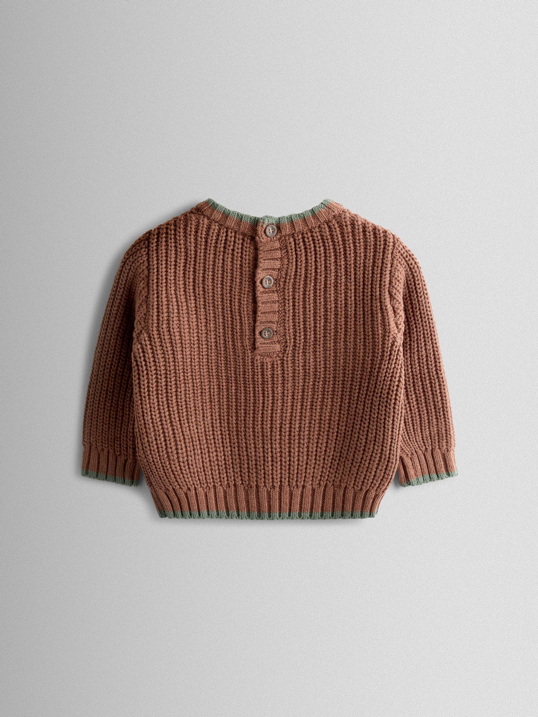 Dark Brown Lion Embroidered Tractor Jumper - Image 2 of 4