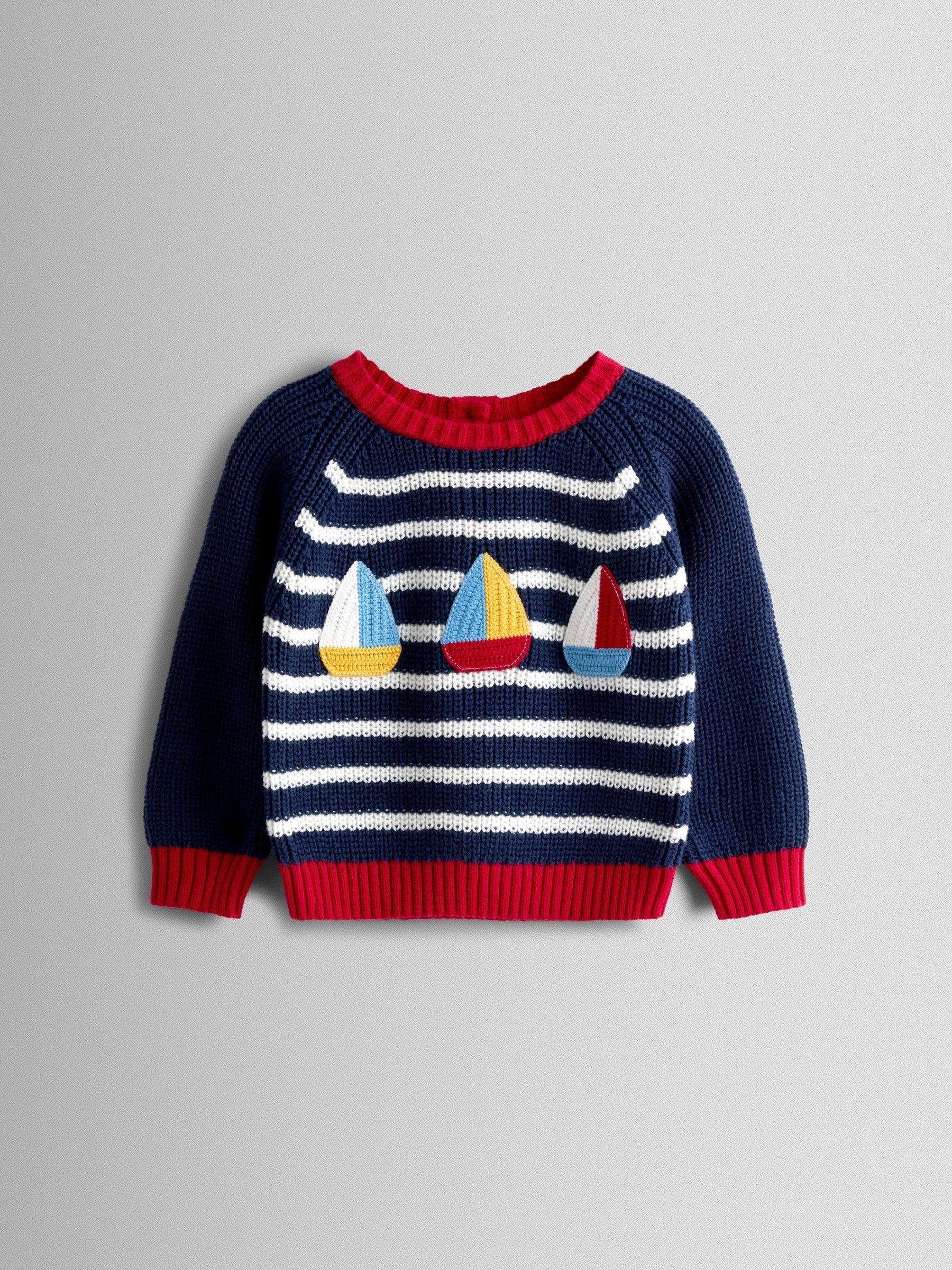 Blue Crochet Boat Jumper - Image 1 of 3