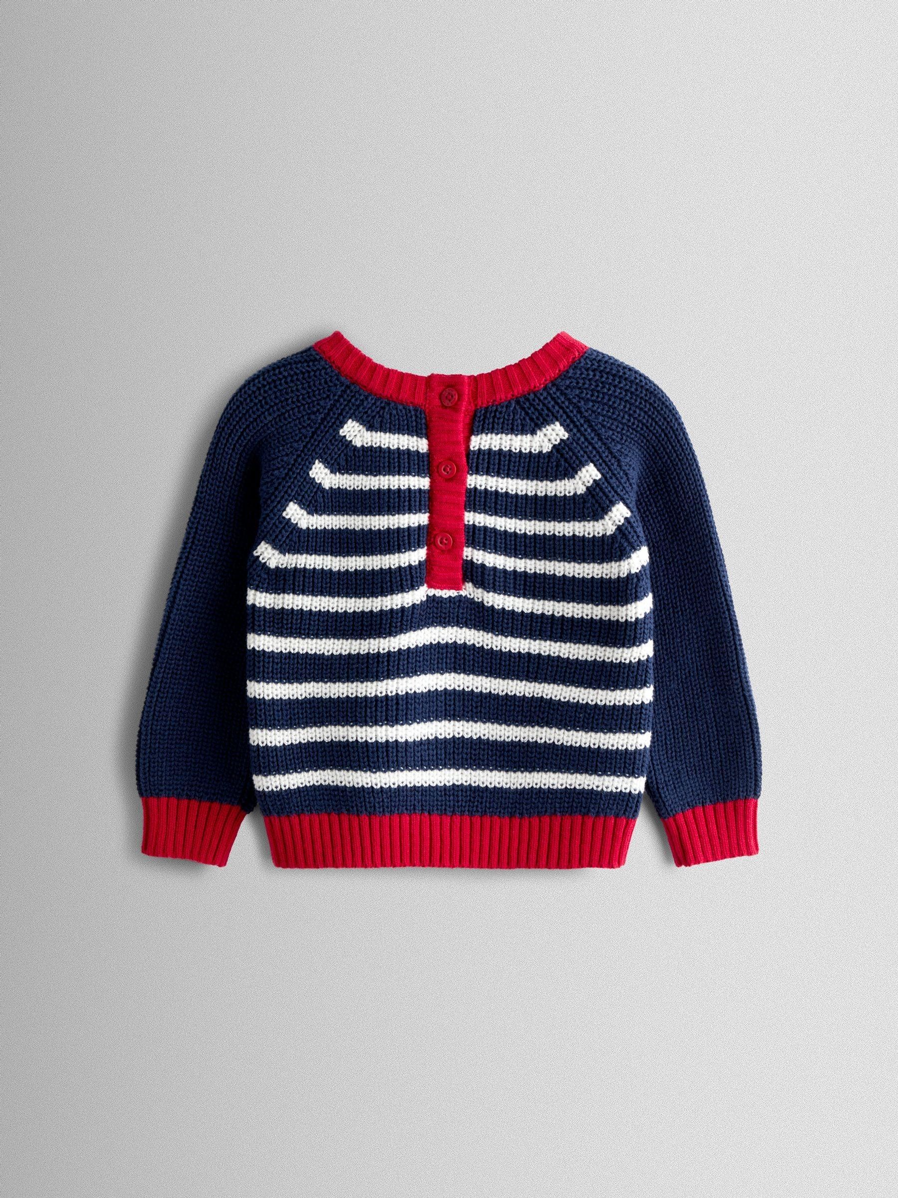 Blue Crochet Boat Jumper - Image 2 of 3 Blue Crochet Boat Jumper - Image 2 of 3