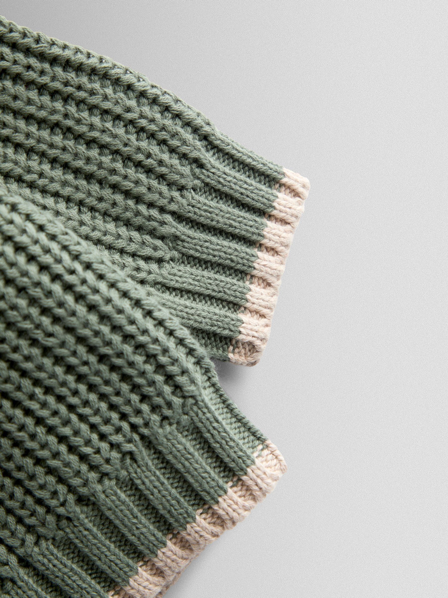 Khaki Green Dino Embroidered Jumper - Image 4 of 4