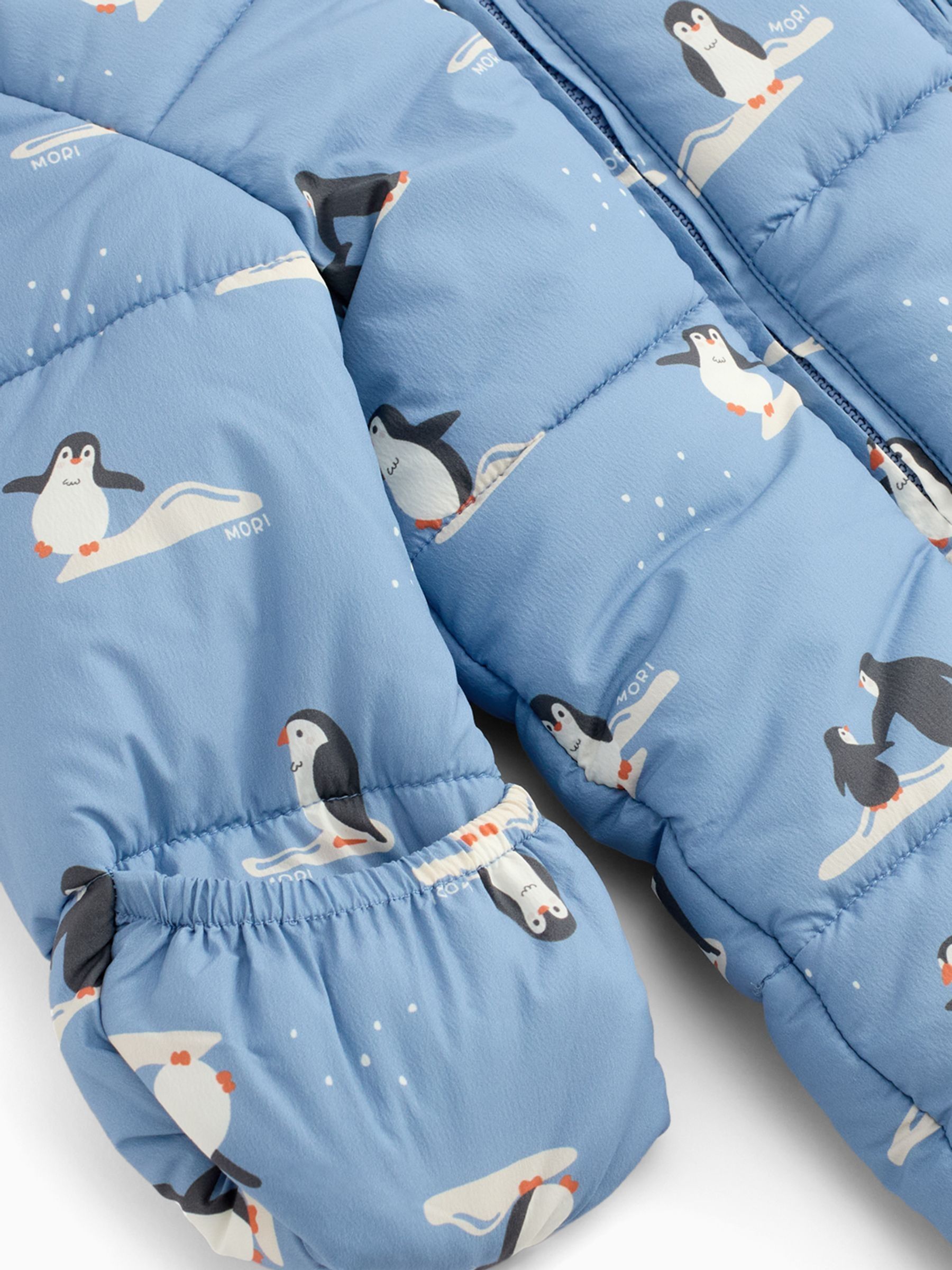 MORI Blue Cosy Zip-Up Lined Snowsuit - Image 7 of 7