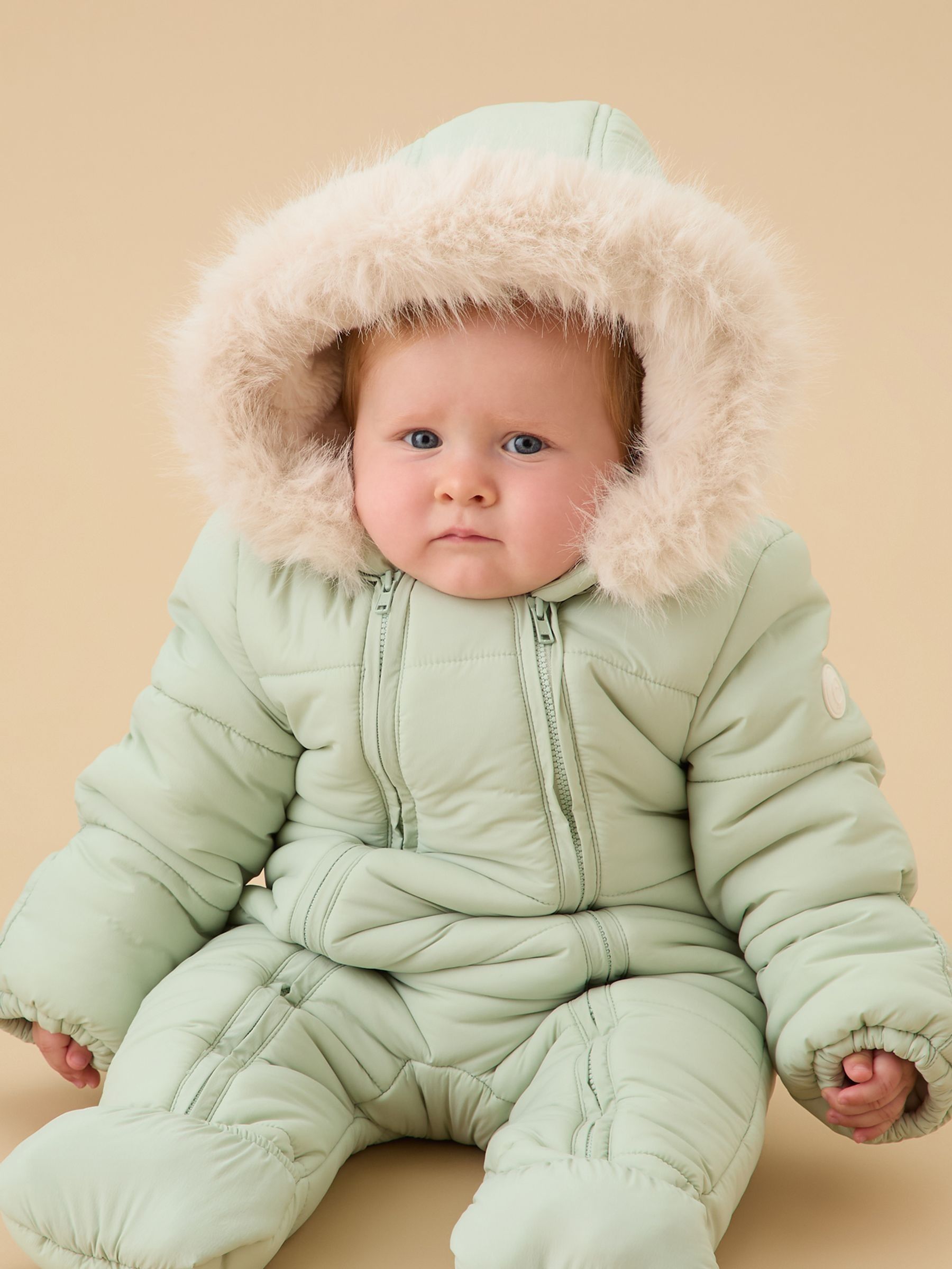 MORI Green Cosy Zip-Up Lined Snowsuit - Image 1 of 7