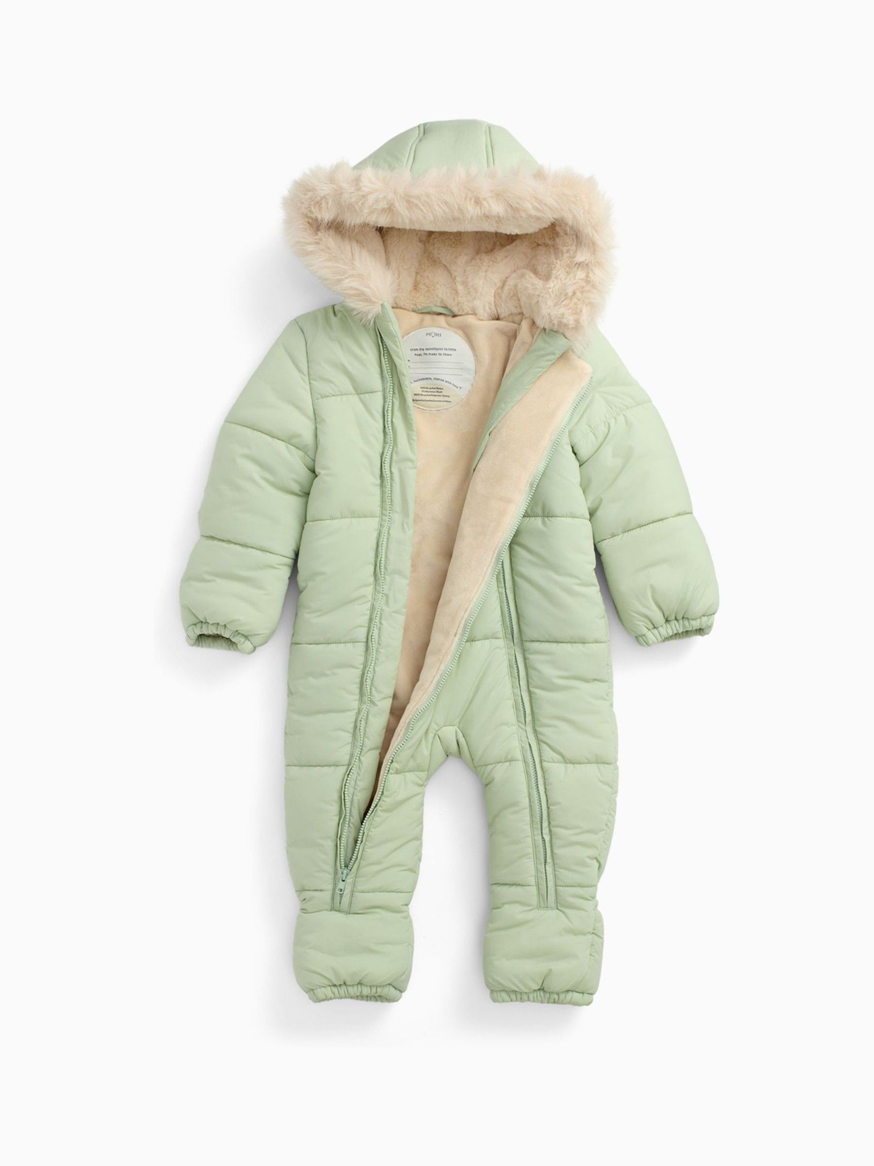 MORI Green Cosy Zip-Up Lined Snowsuit - Image 6 of 7