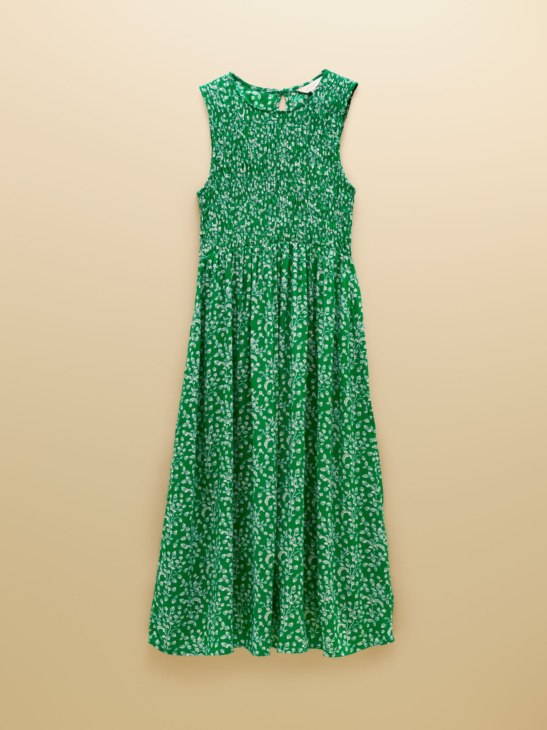 Mila Green Strawberry Print Sleeveless Midi Dress - Image 9 of 9