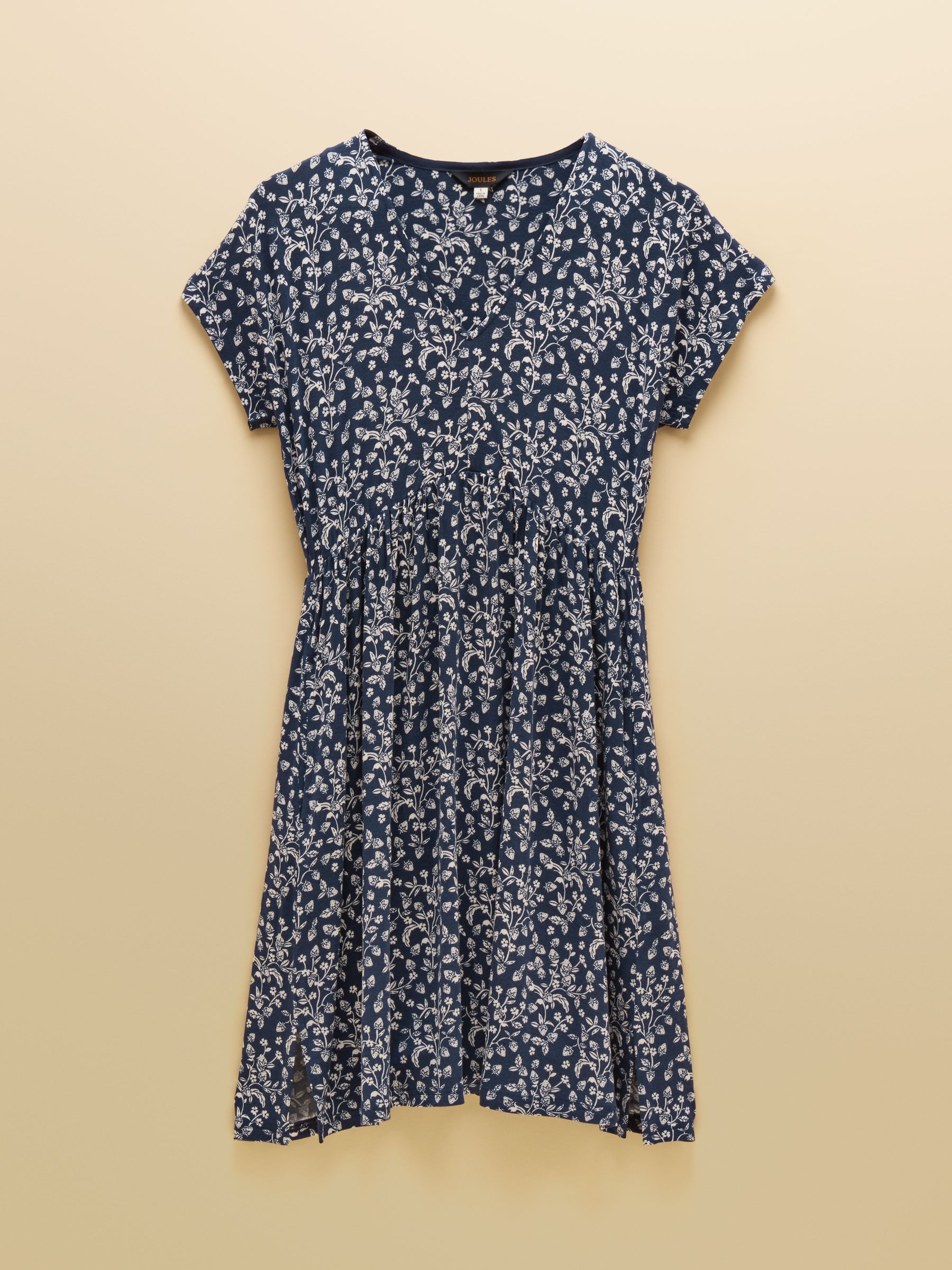 Nia Navy Strawberry Print Jersey Short Dress - Image 8 of 8 Nia Navy Strawberry Print Jersey Short Dress - Image 8 of 8
