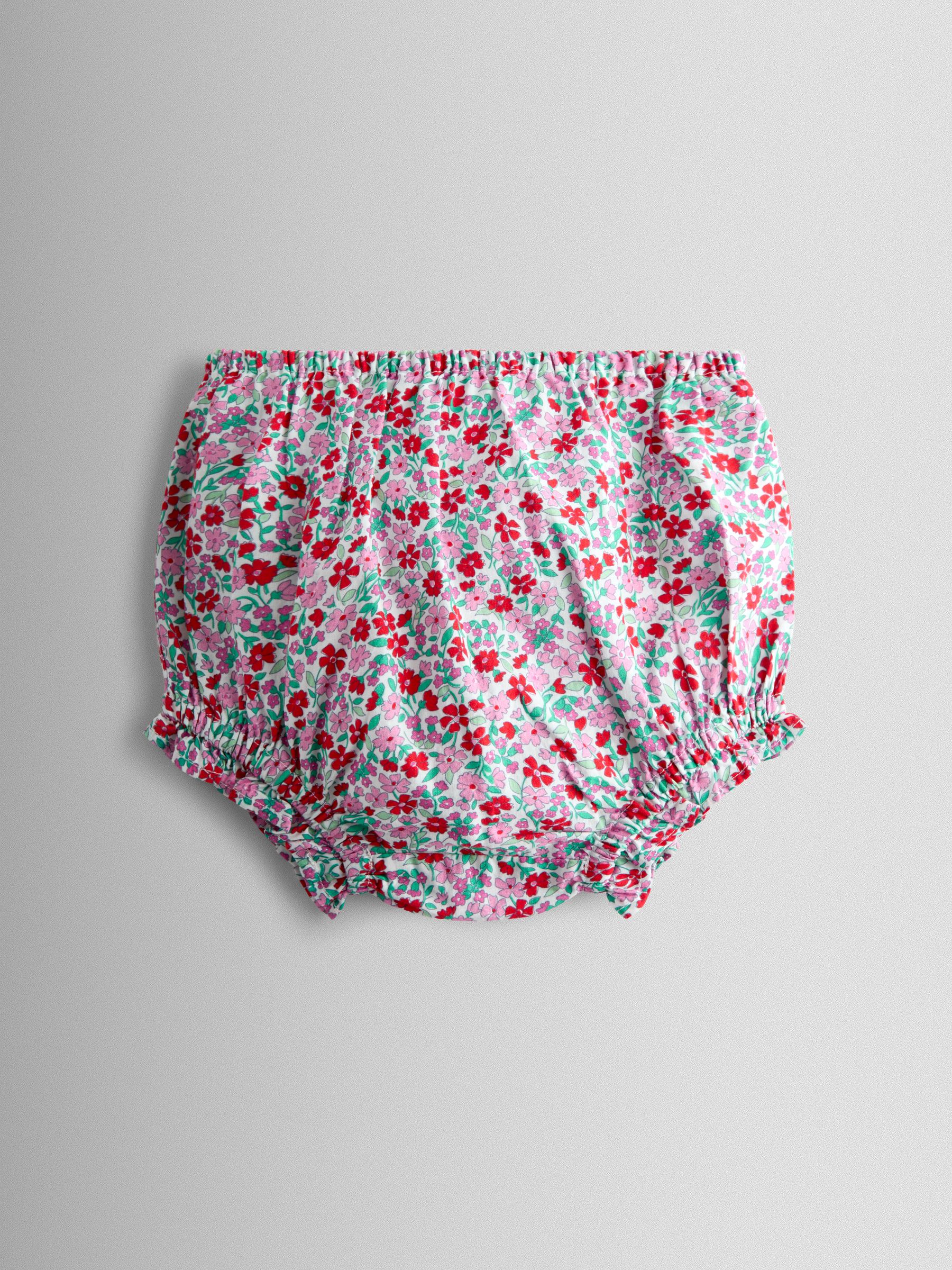 Red Floral Smocked Floral Baby Dress - Image 4 of 7