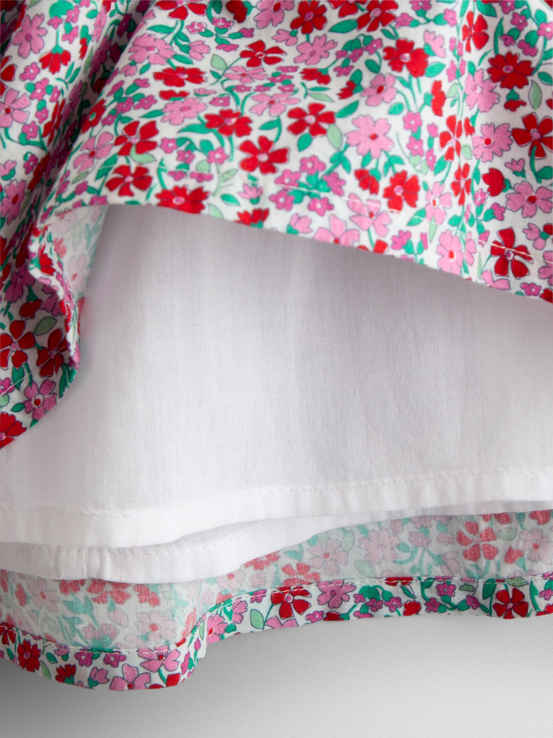 Red Floral Smocked Floral Baby Dress - Image 6 of 7