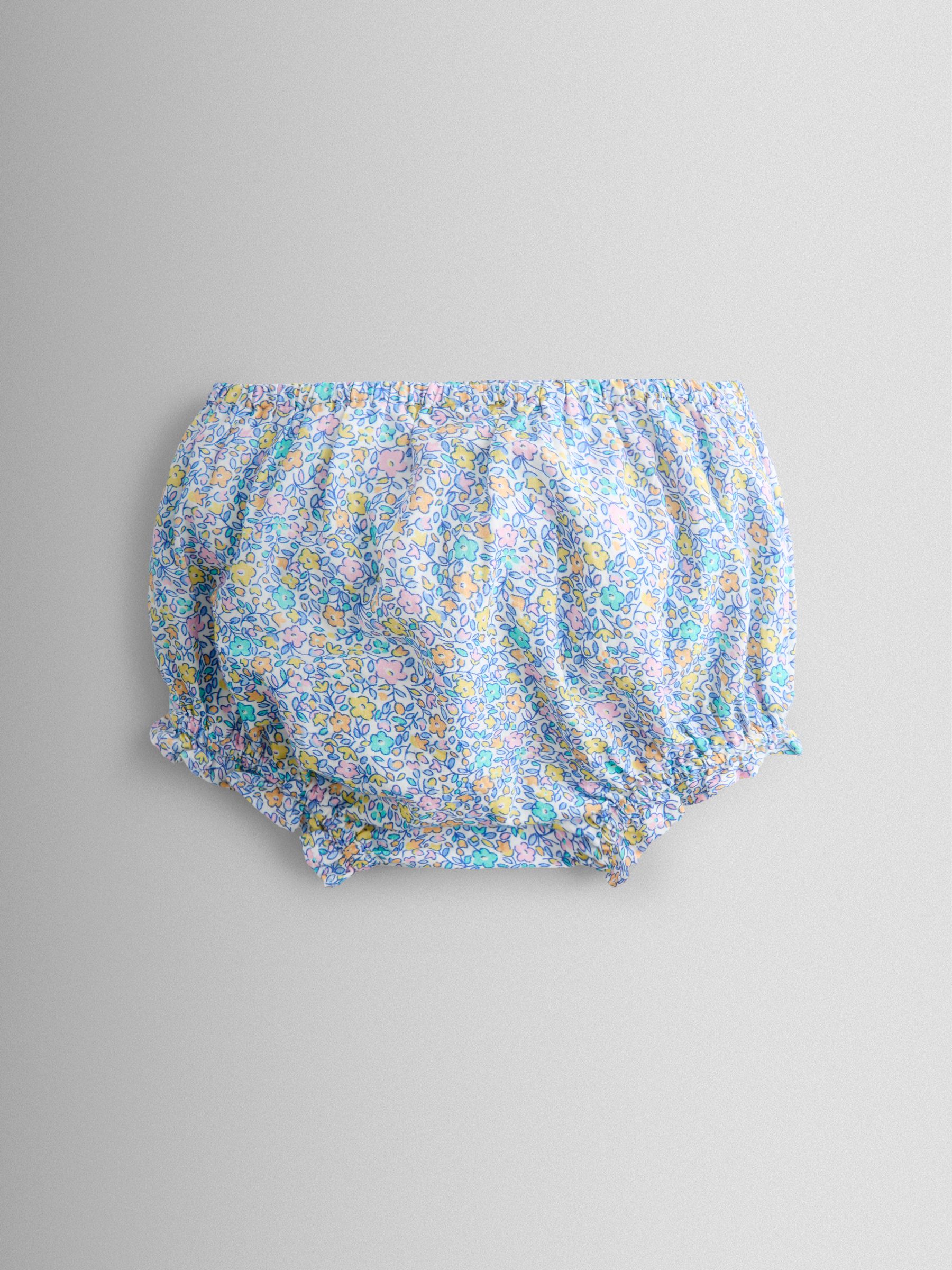 Blue Floral Sleeveless Smocked Floral Dress - Image 5 of 7