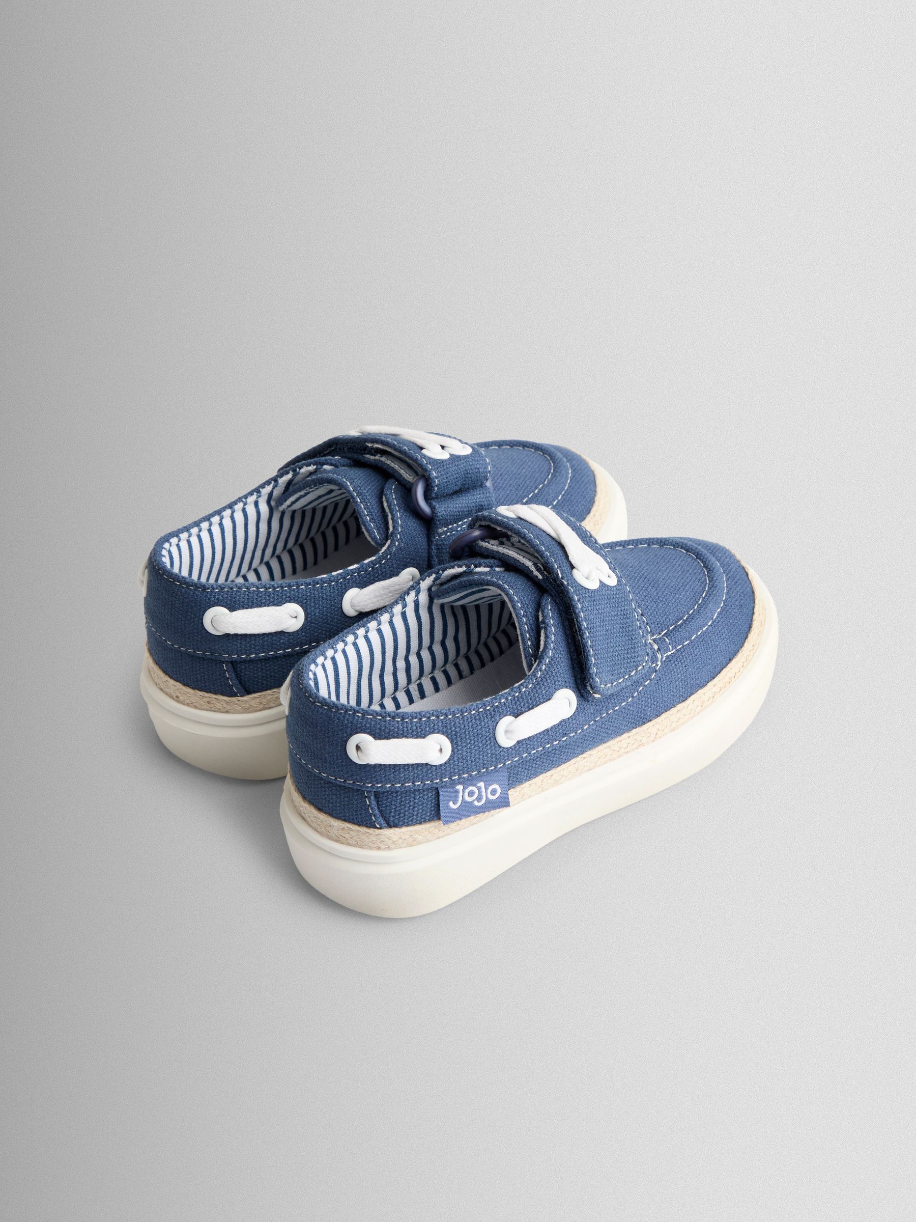 Navy Blue Canvas Boat Shoe - Image 2 of 5
