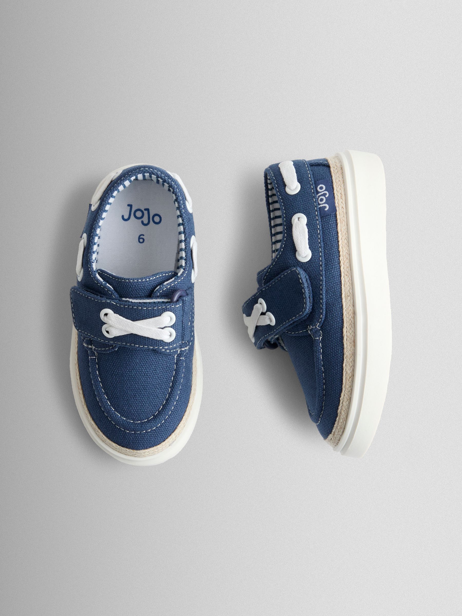 Navy Blue Canvas Boat Shoe - Image 3 of 5