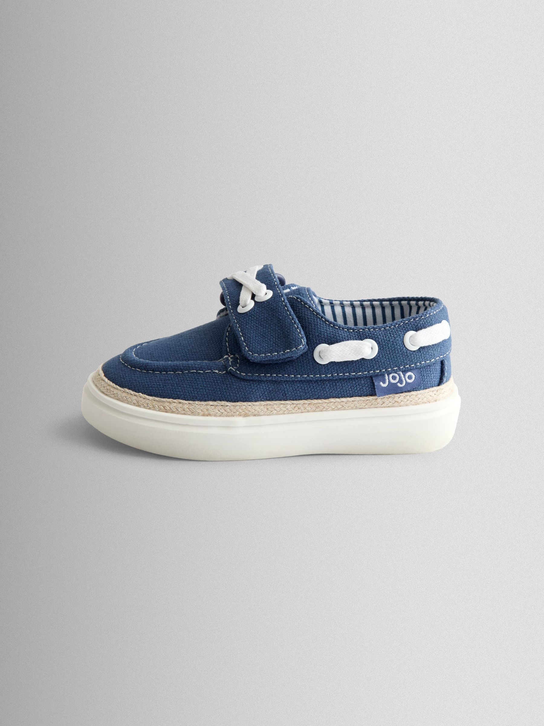 Navy Blue Canvas Boat Shoe - Image 4 of 5