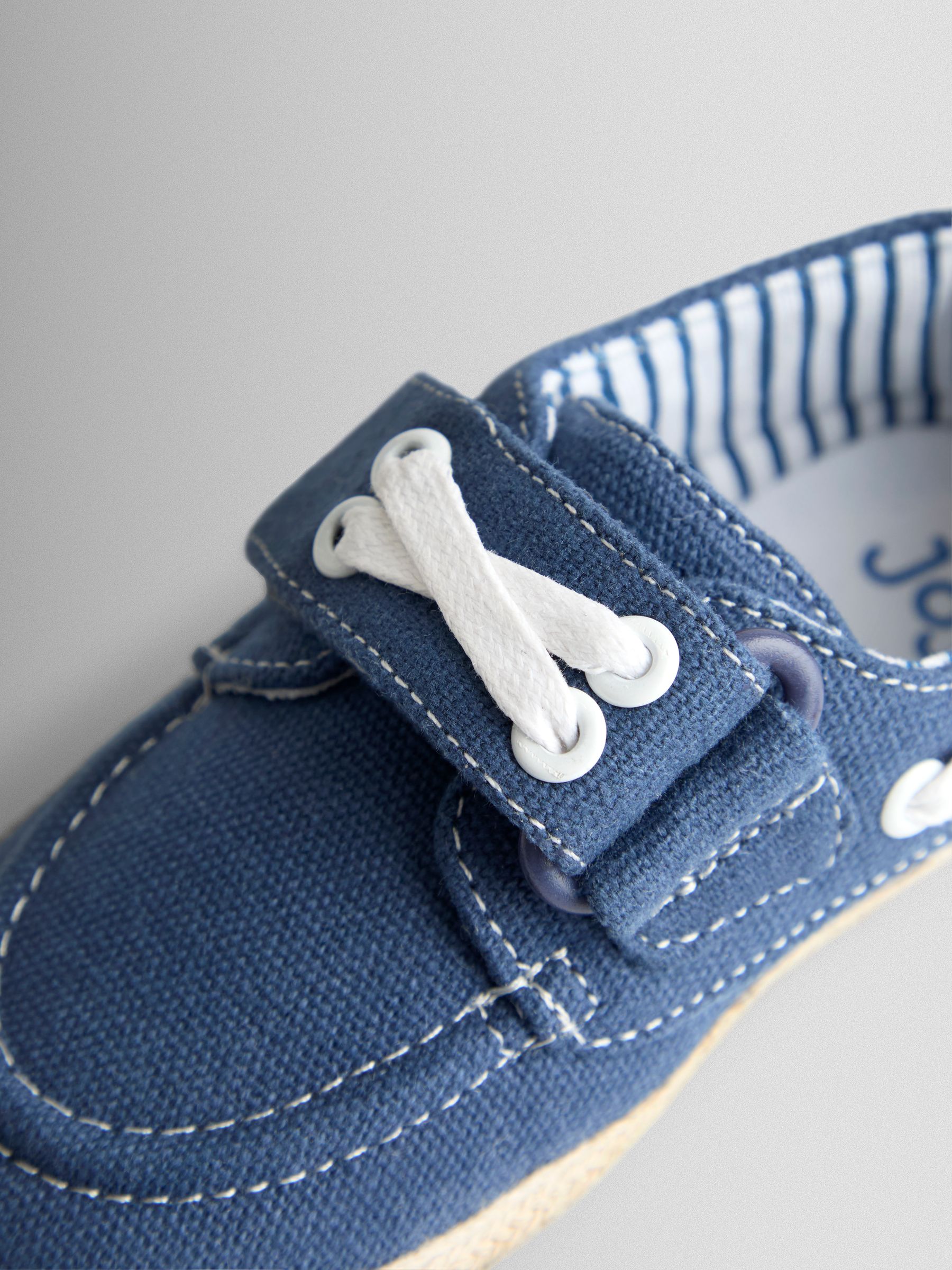 Navy Blue Canvas Boat Shoe - Image 5 of 5