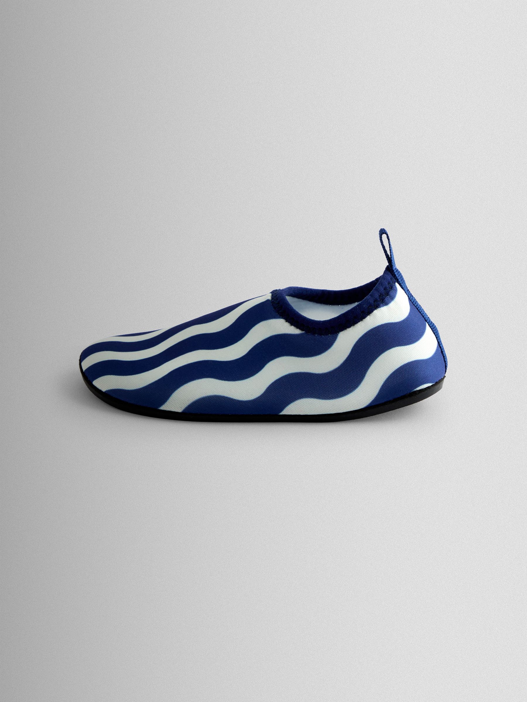 Navy Blue Wavy Swim Shoes - Image 4 of 4