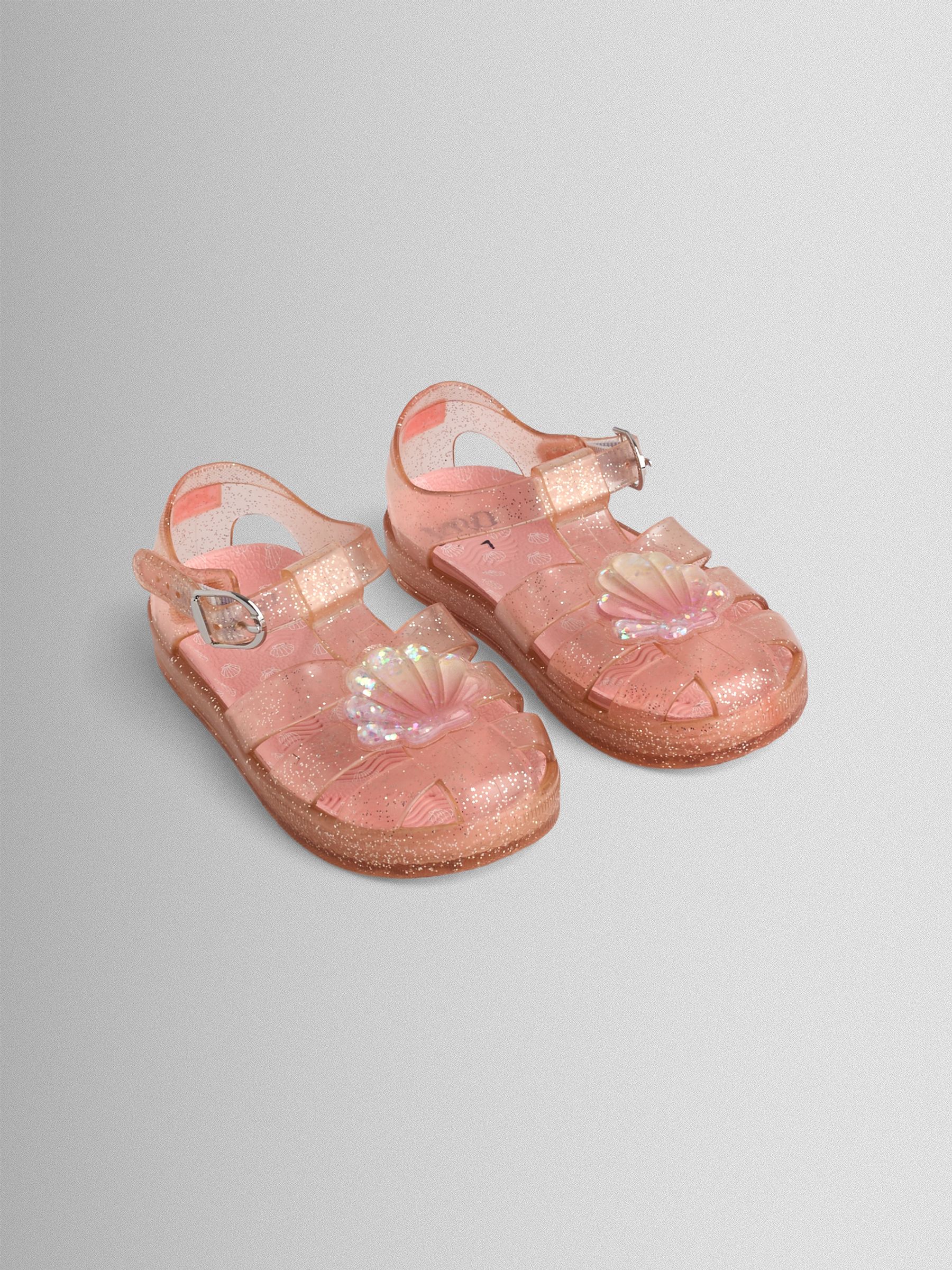 Light Pink Shell Jelly Sandals | JoJo Maman Bébé USA