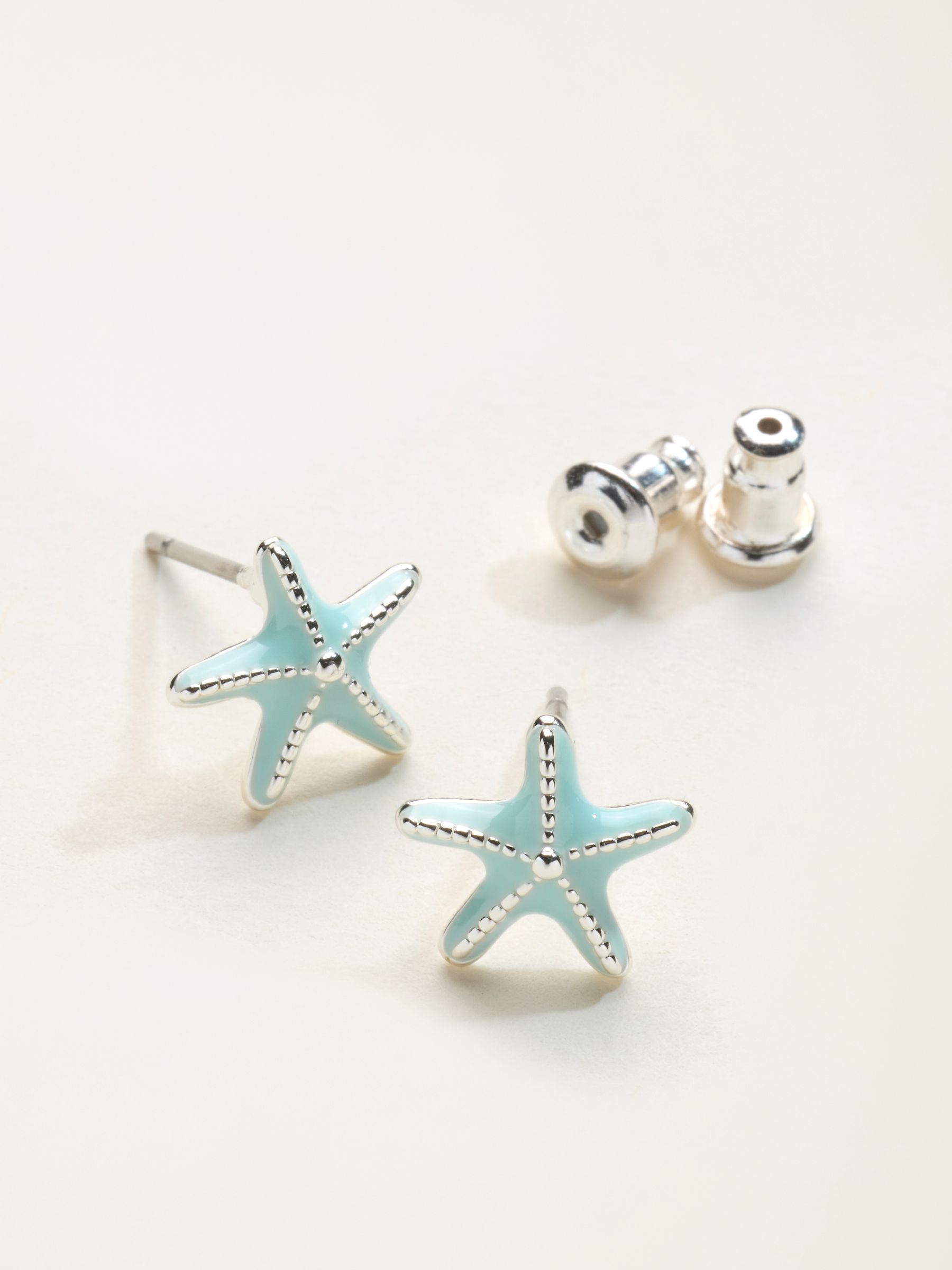 Blue Starfish Stud Earrings - Image 2 of 2