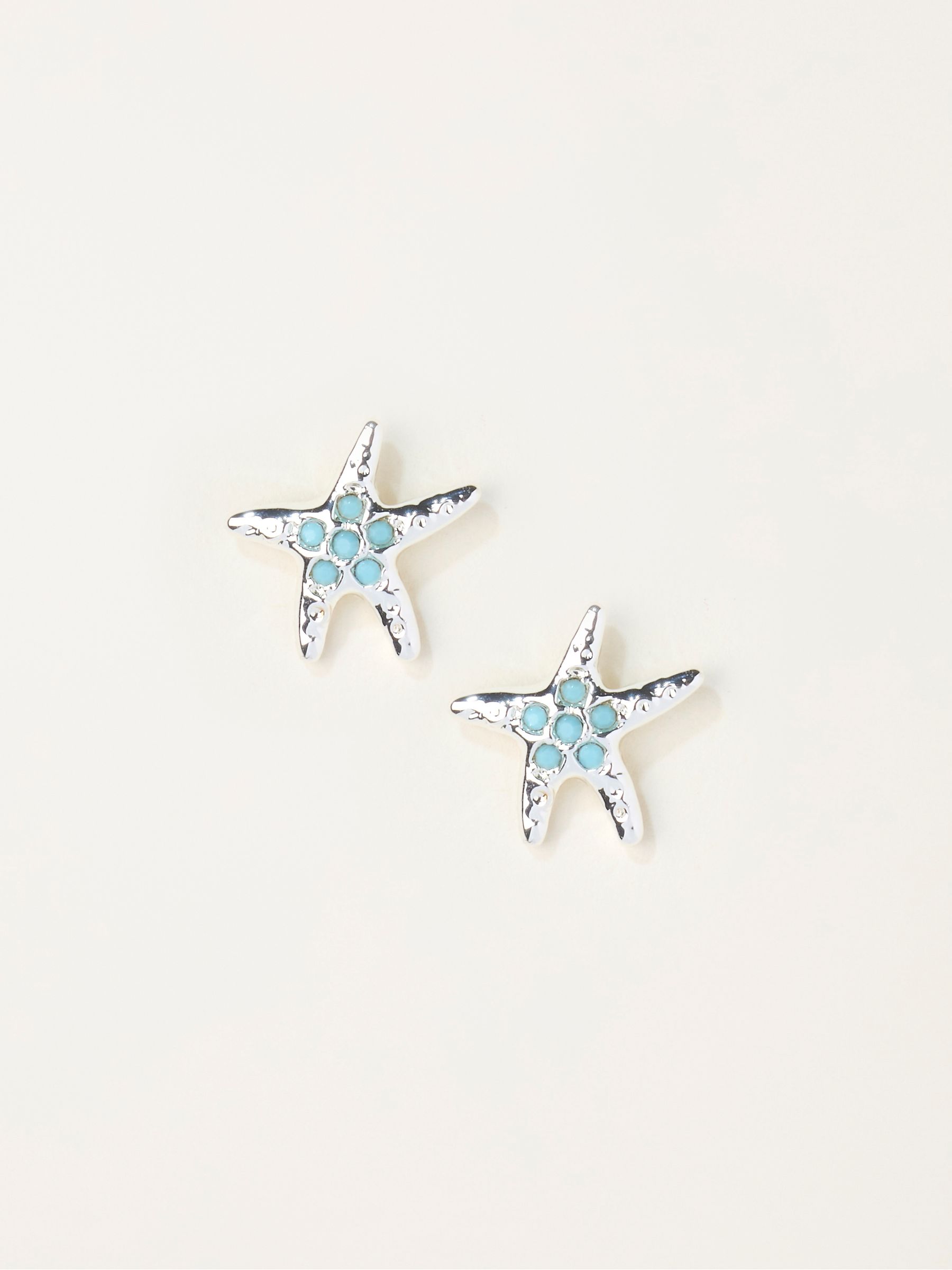 Turquoise Blue Turquoise Starfish Stud Earrings - Image 1 of 2