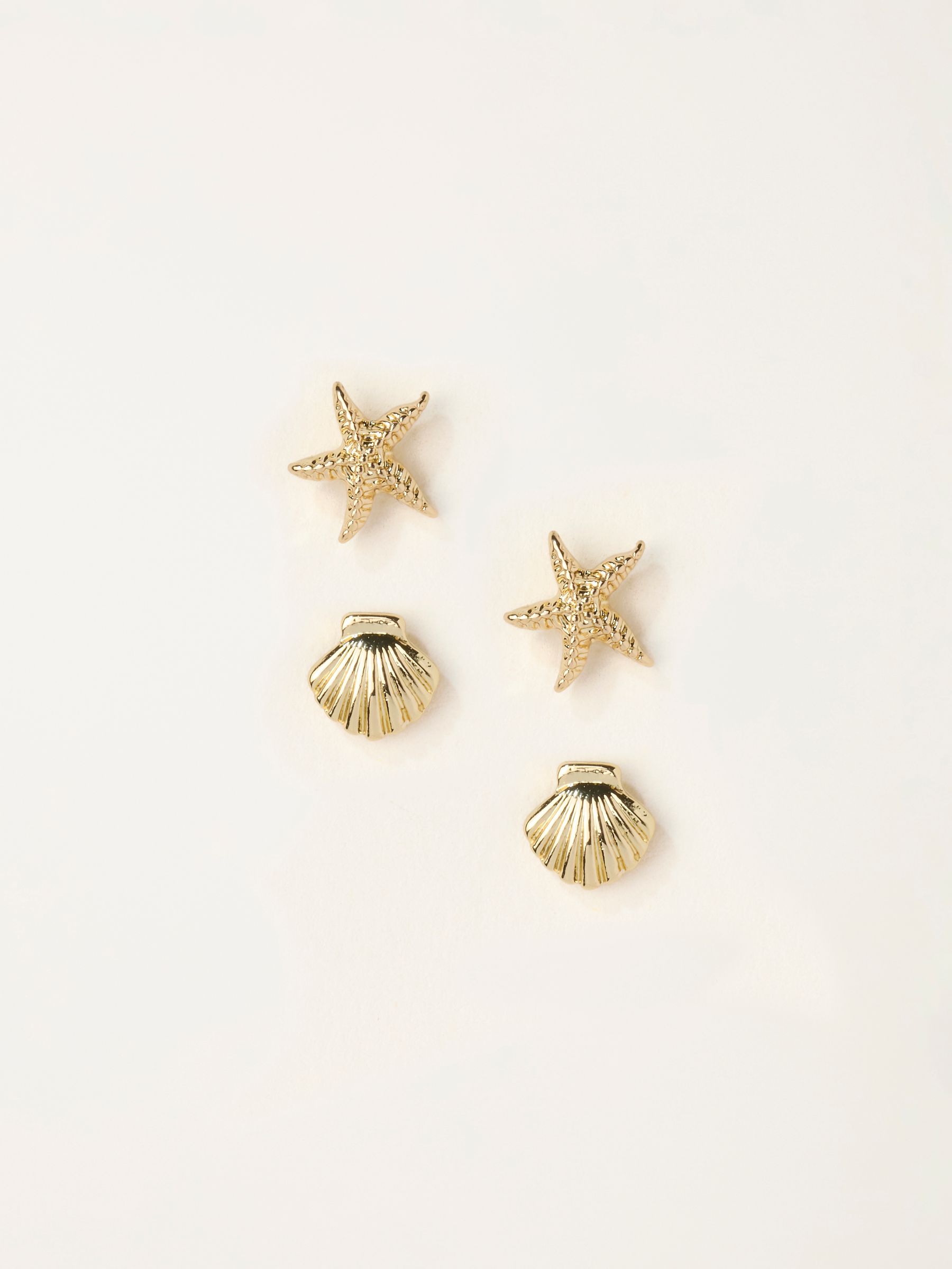 Gold Tone 2 Pack of Seaside Stud Earrings - Image 1 of 2