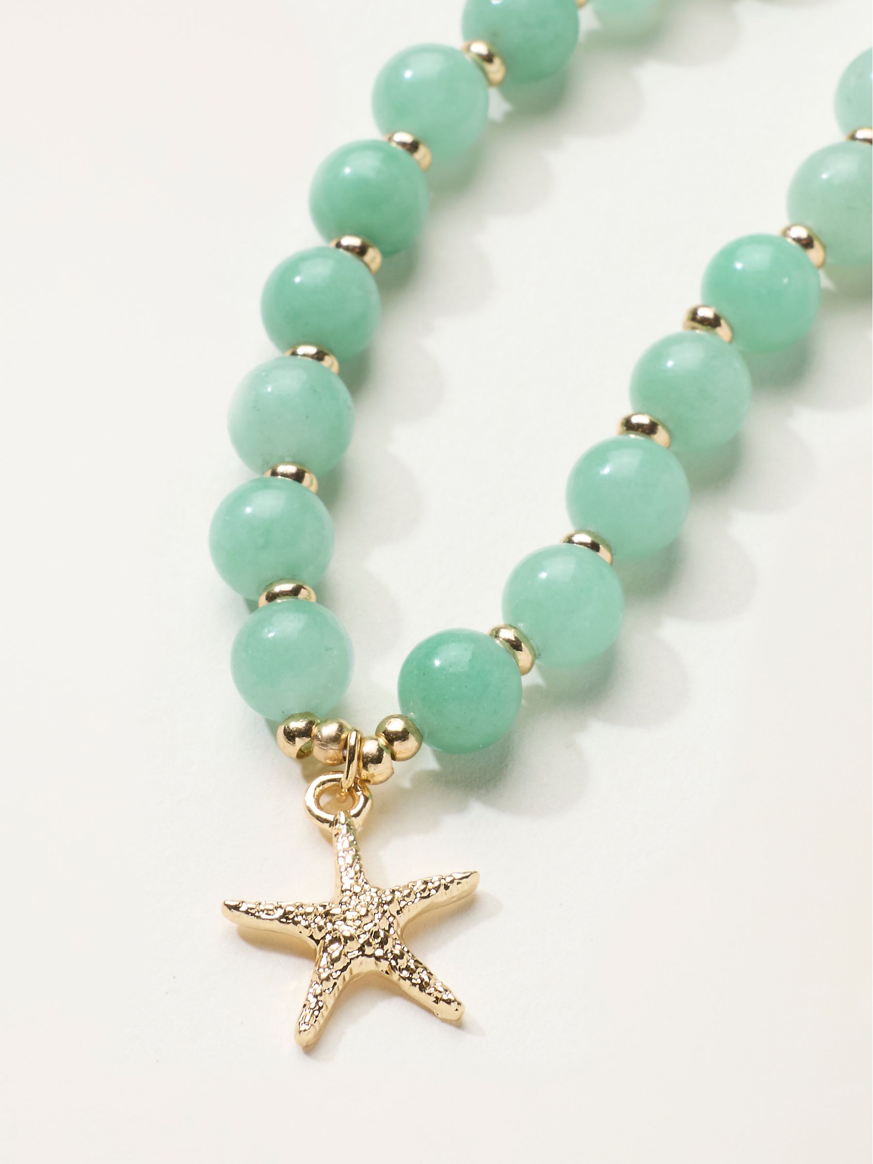 Green Starfish Bead Bracelet - Image 2 of 2