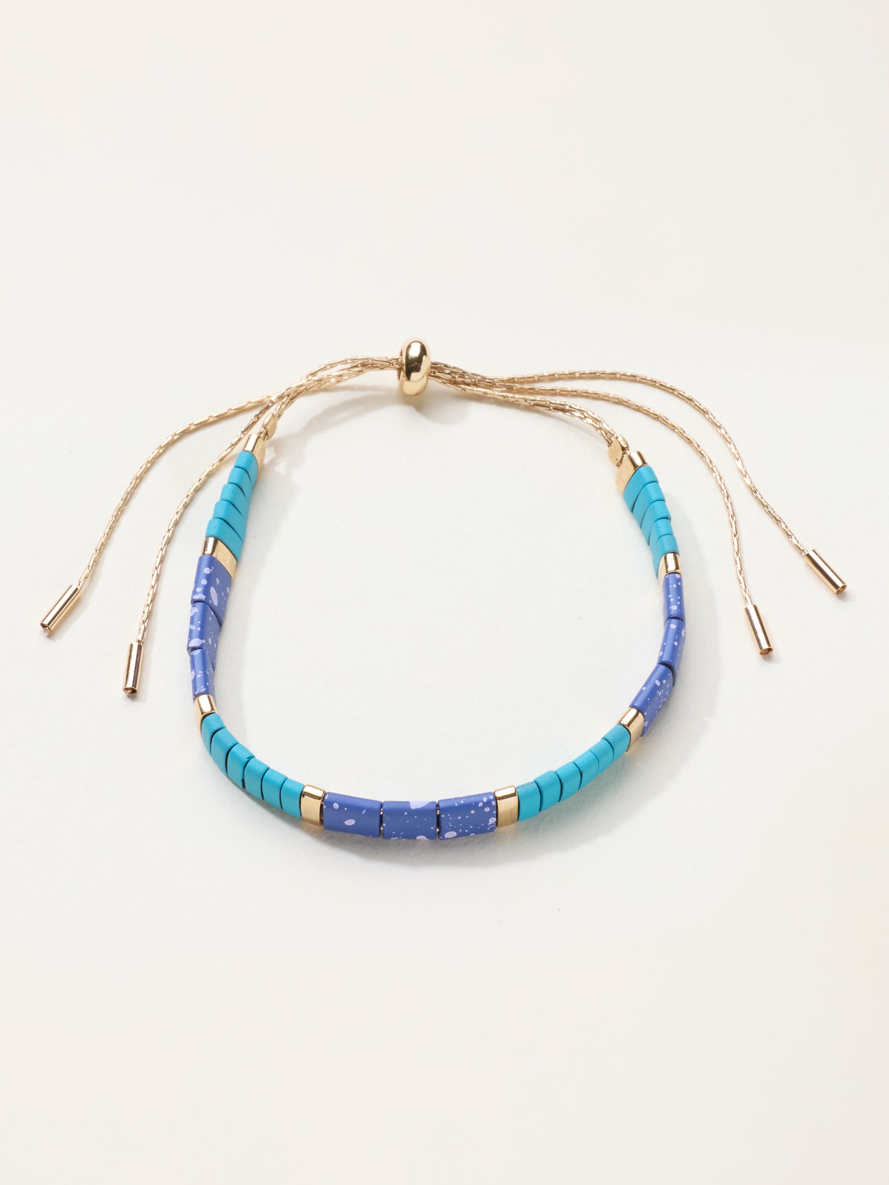 Turquoise Blue Beaded Adjustable Bracelet - Image 1 of 2