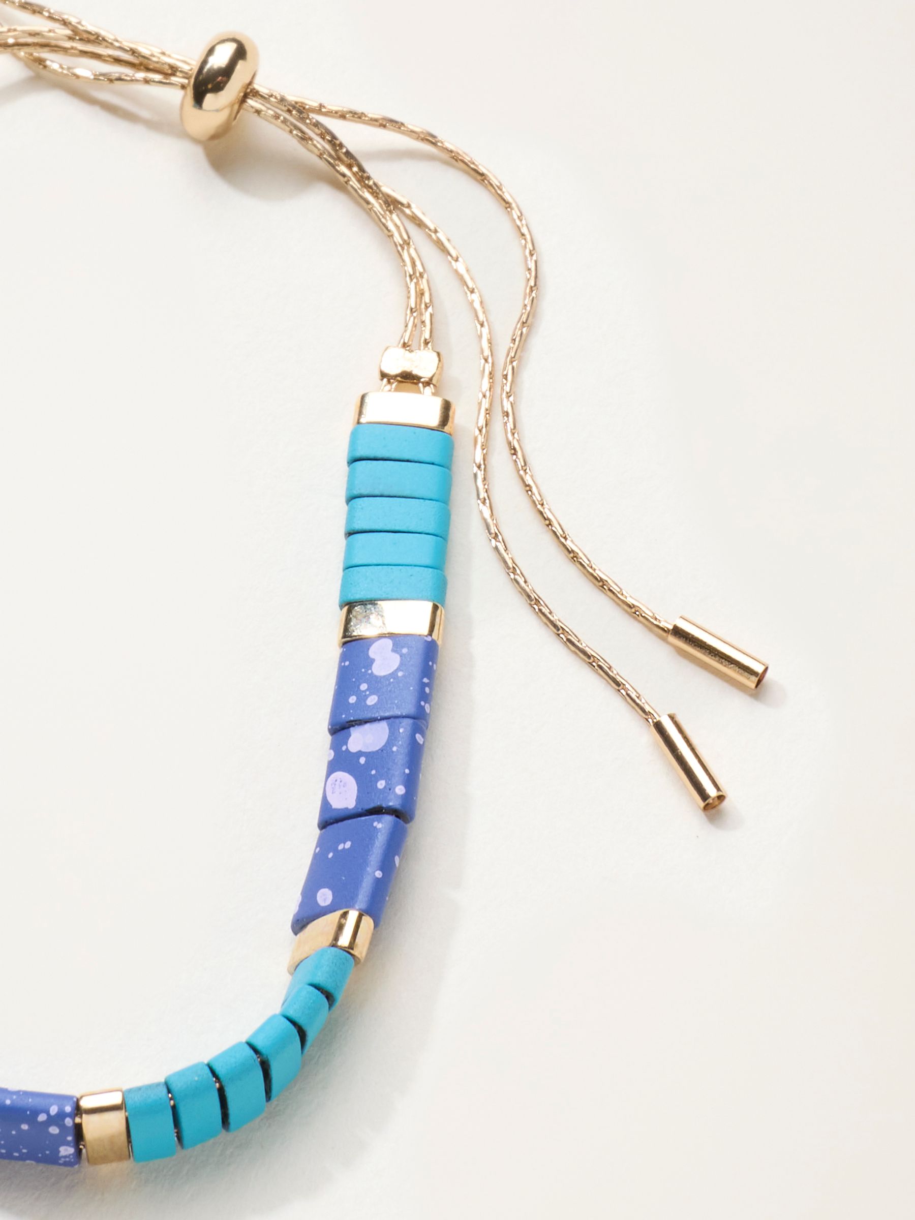 Turquoise Blue Beaded Adjustable Bracelet - Image 2 of 2