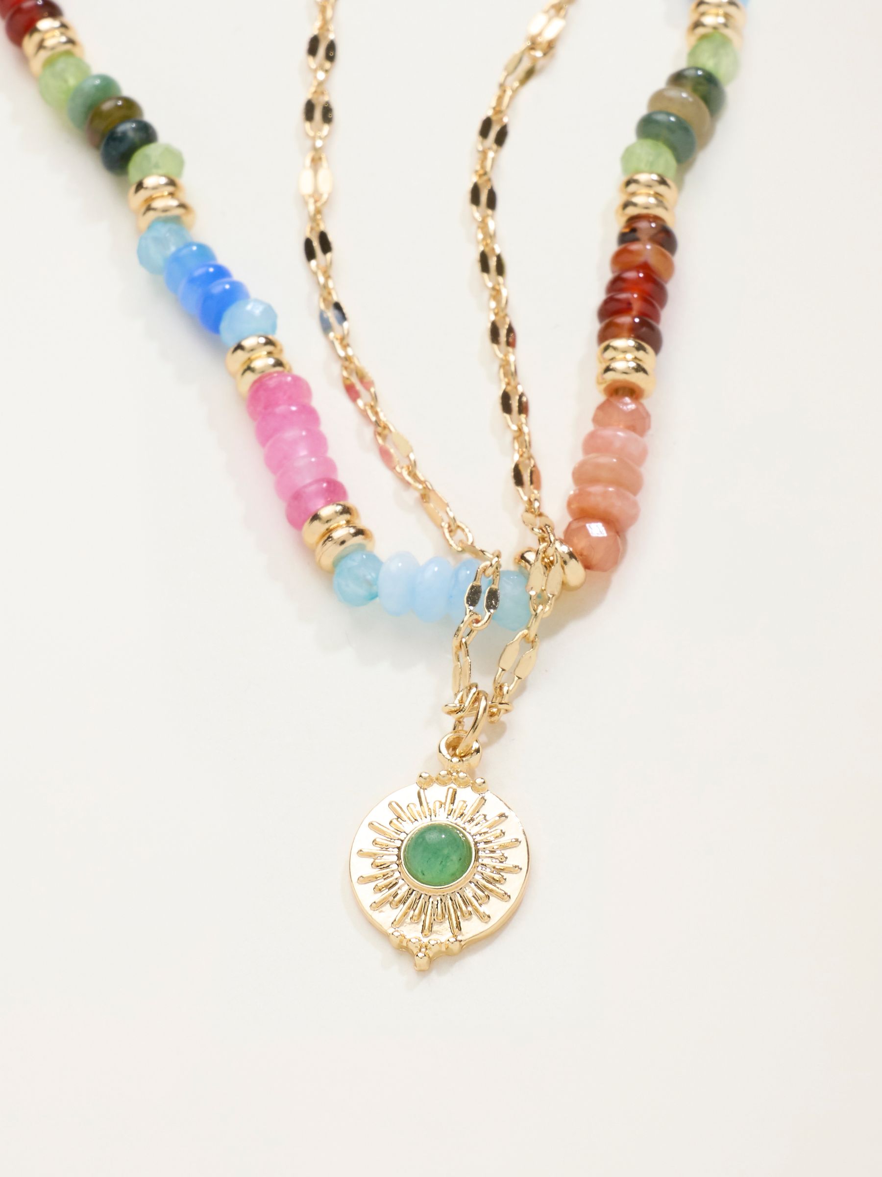 Multi Layered Beaded Necklace - Image 2 of 2