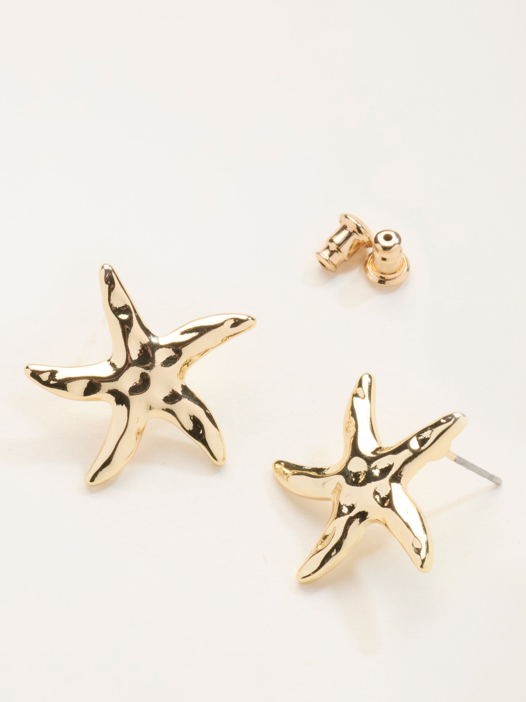 Gold Tone Large Starfish Earrings - Image 3 of 3