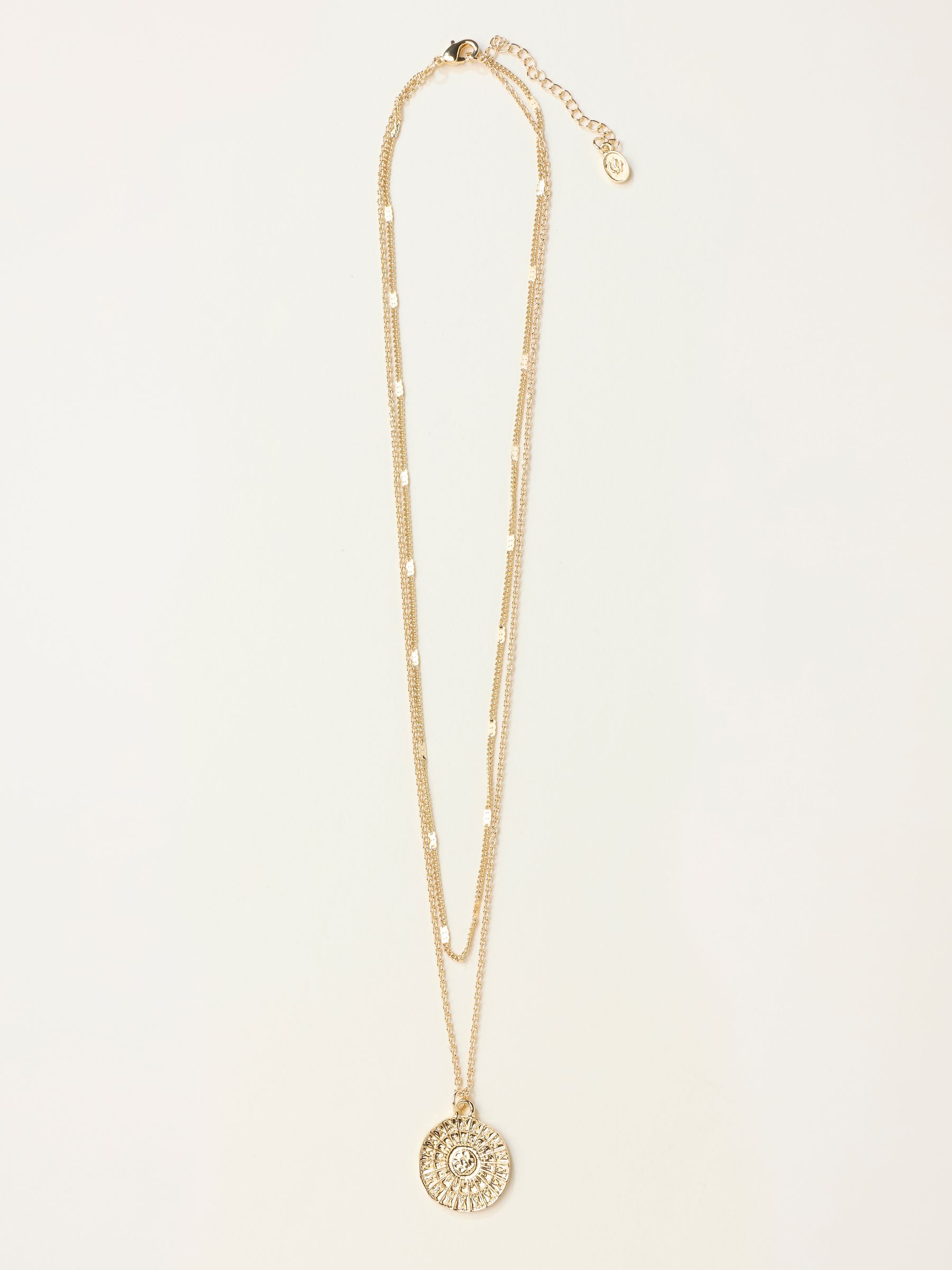 Gold Tone Layered Disc Necklace - Image 1 of 2
