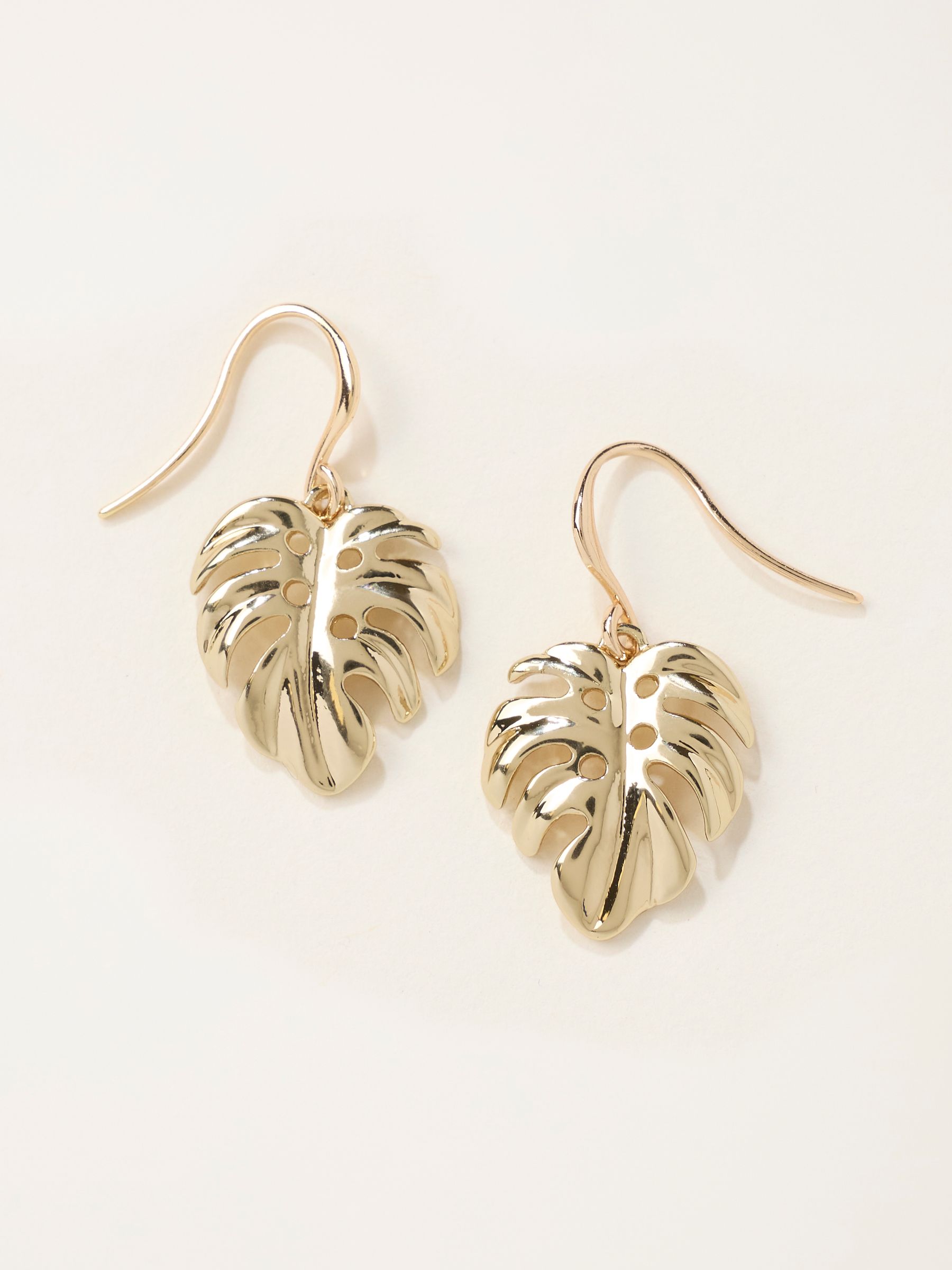 Gold Tone Palm Earrings - Image 1 of 2