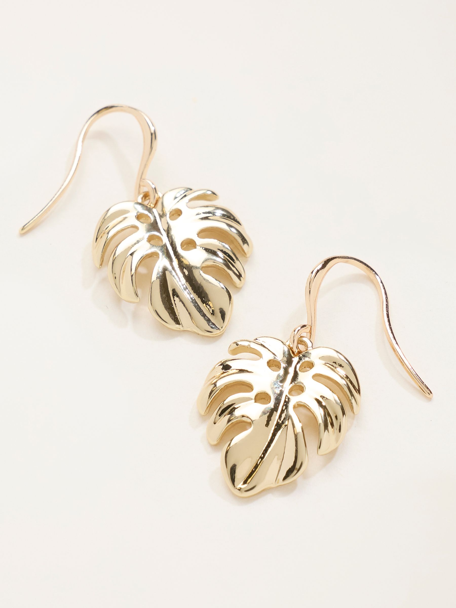 Gold Tone Palm Earrings - Image 2 of 2