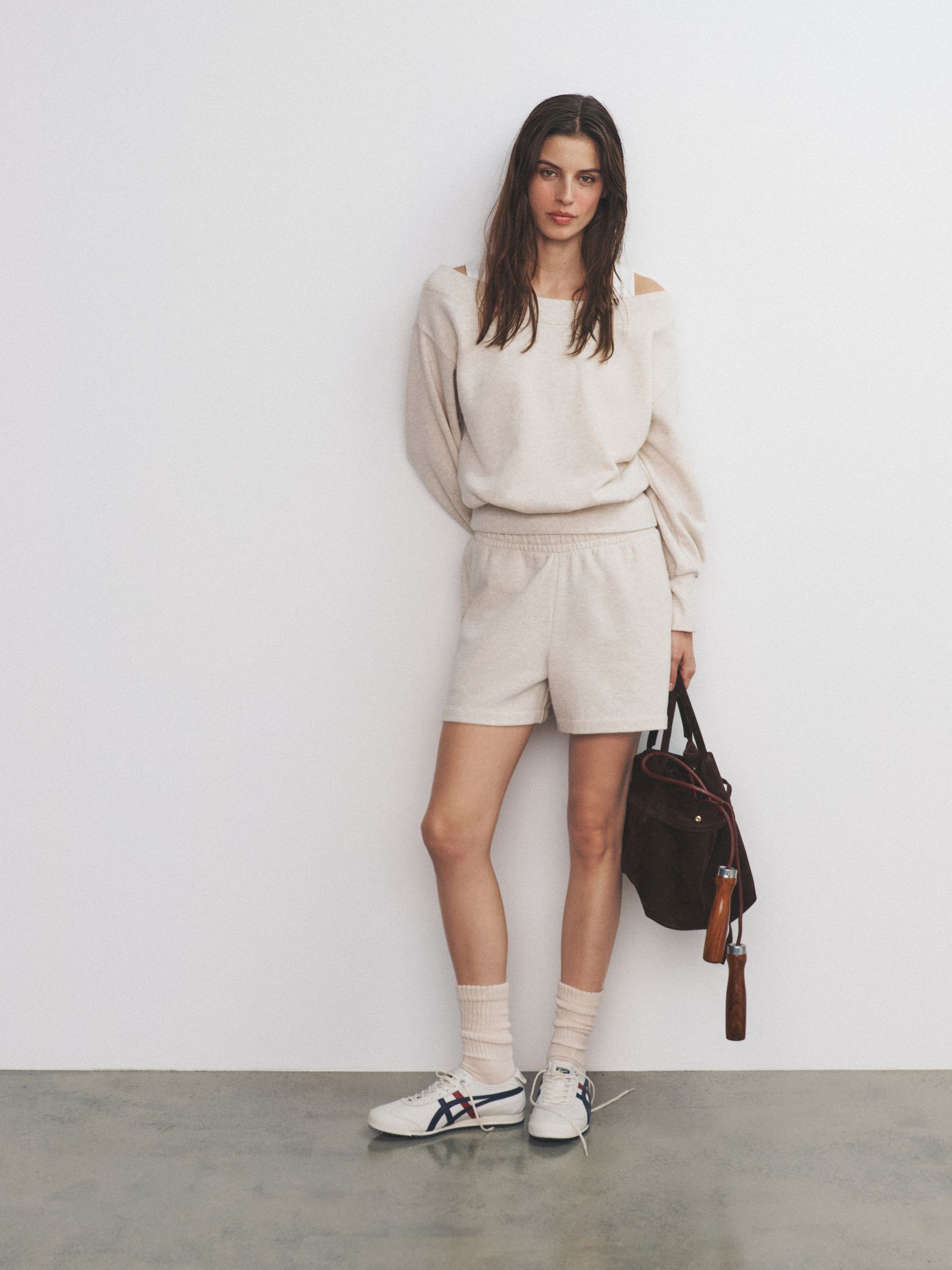 2 Pack Sweat Shorts Pink/Oatmeal - Image 4 of 7