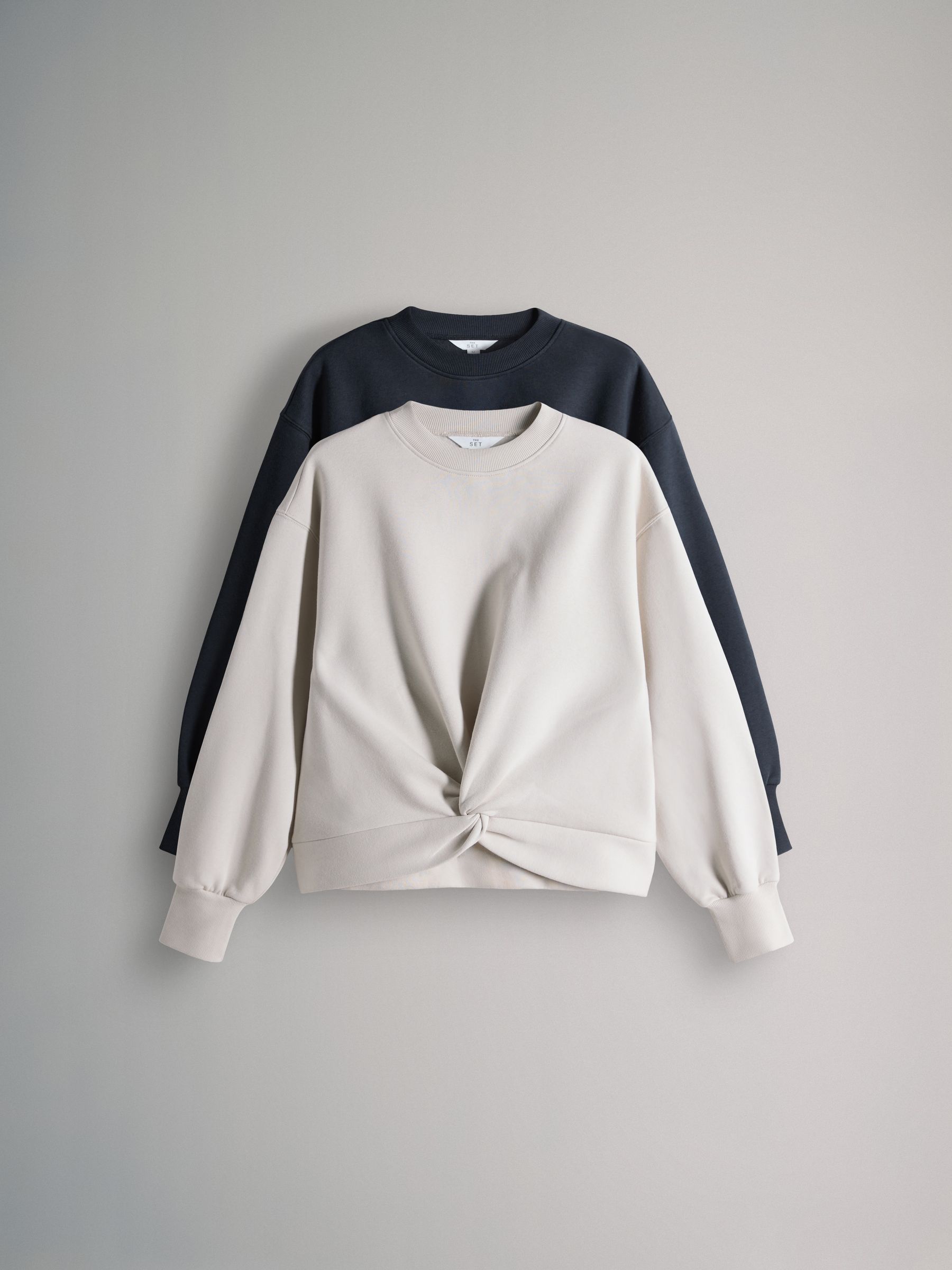 Navy/Cream 2 Pack Knot Front Sweatshirt - Image 1 of 5