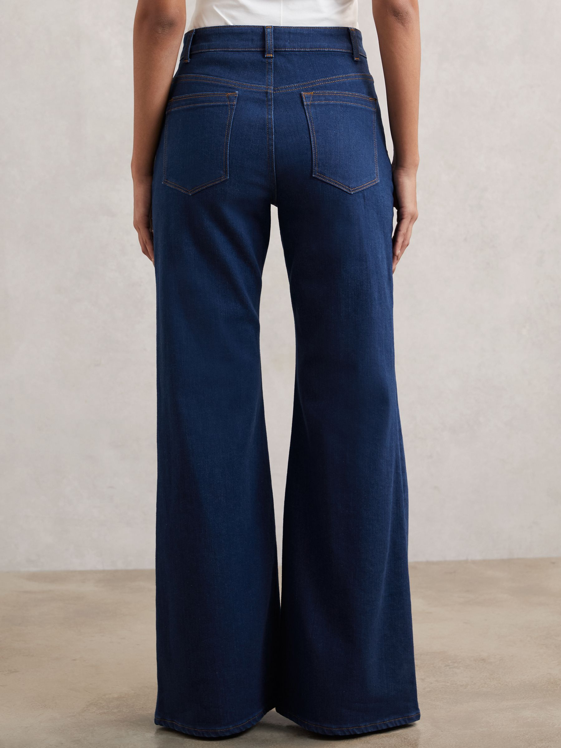 Petite Flared Seam-Detail Jeans in Blue - Image 6 of 8