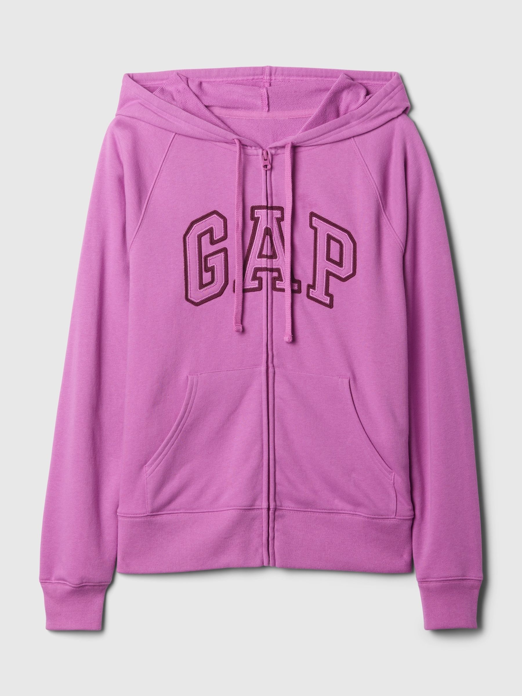 Purple Logo Zip Through Relaxed Hoodie - Image 5 of 5
