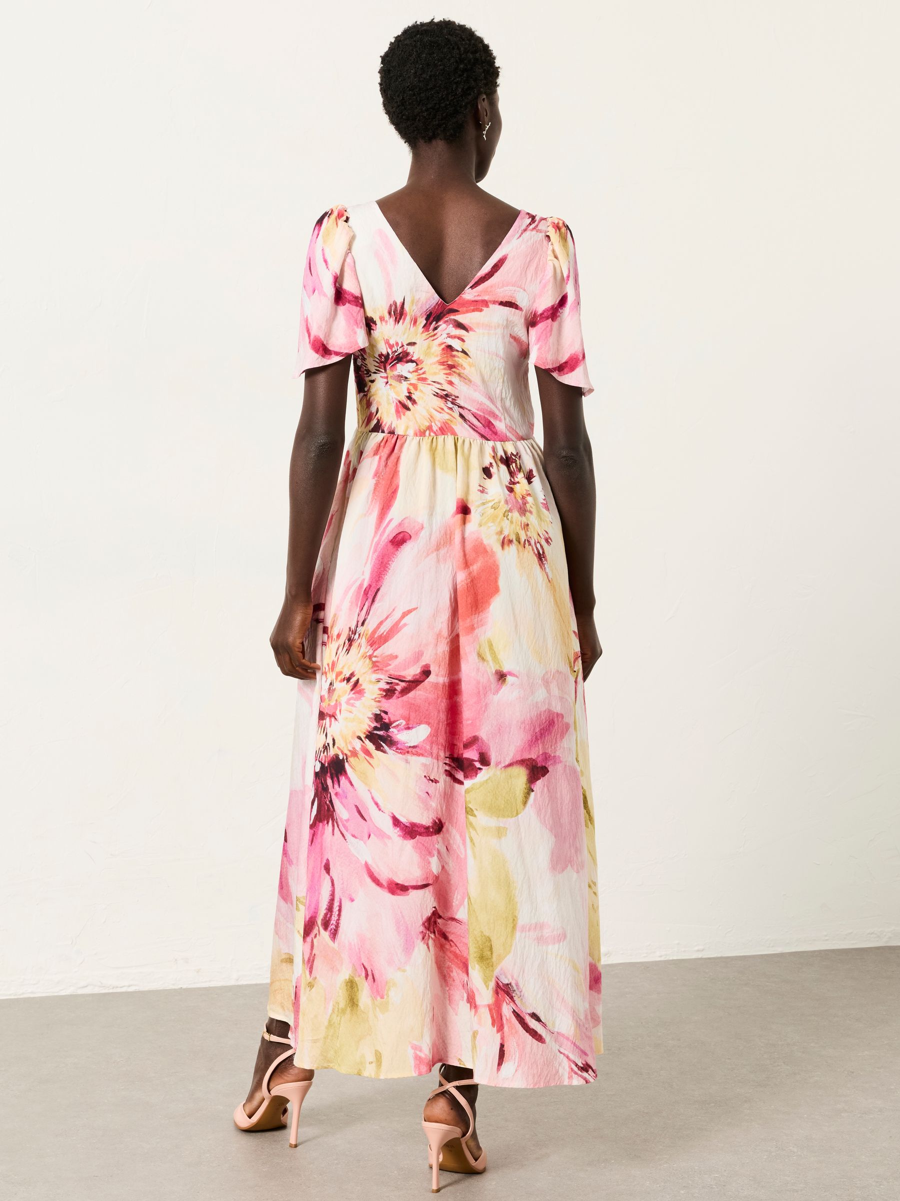 Marlowe Ivory Floral Petite Midi Dress - Image 2 of 6