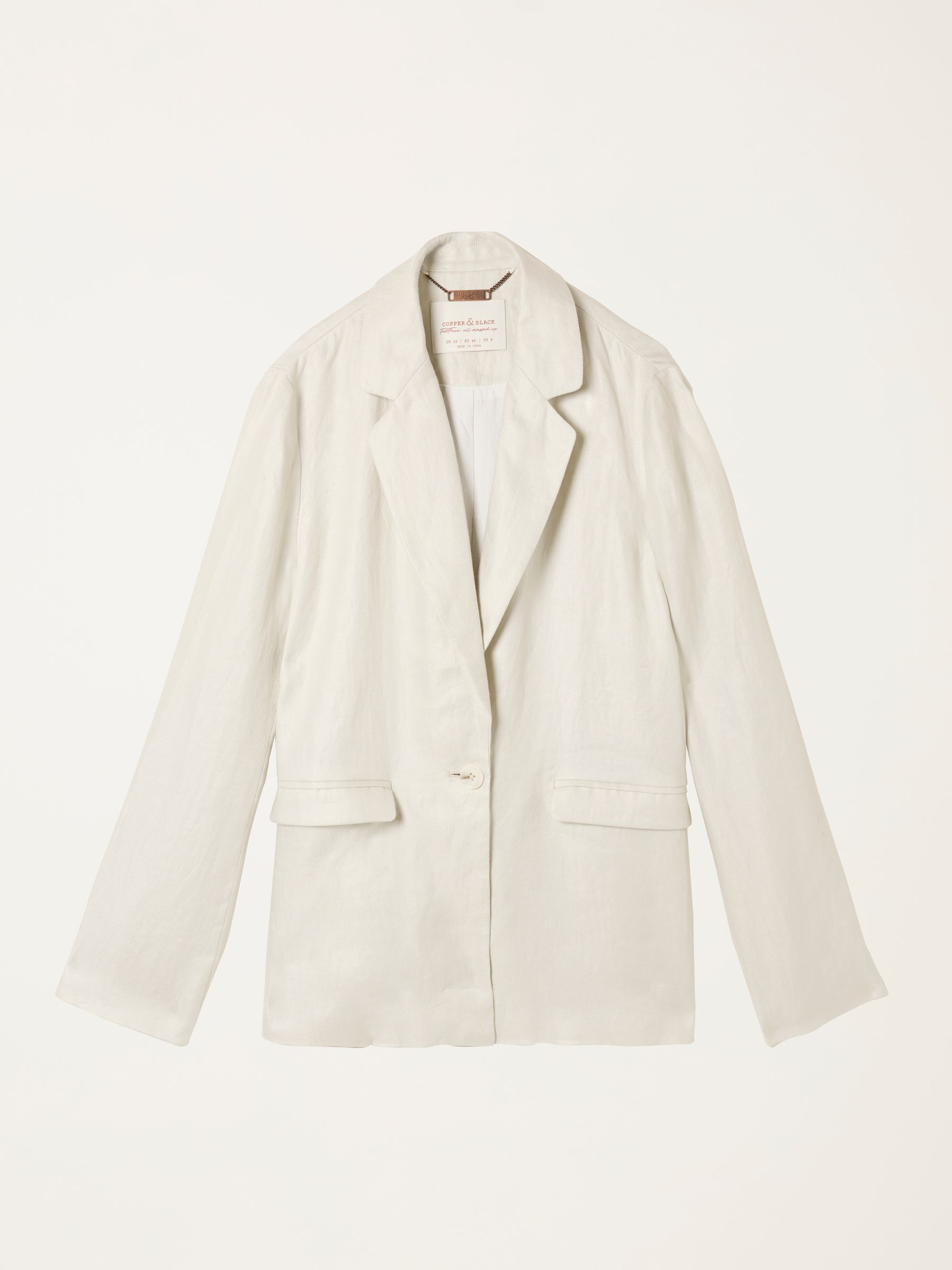 Lyla Ivory Petite Linen Blazer - Image 5 of 5