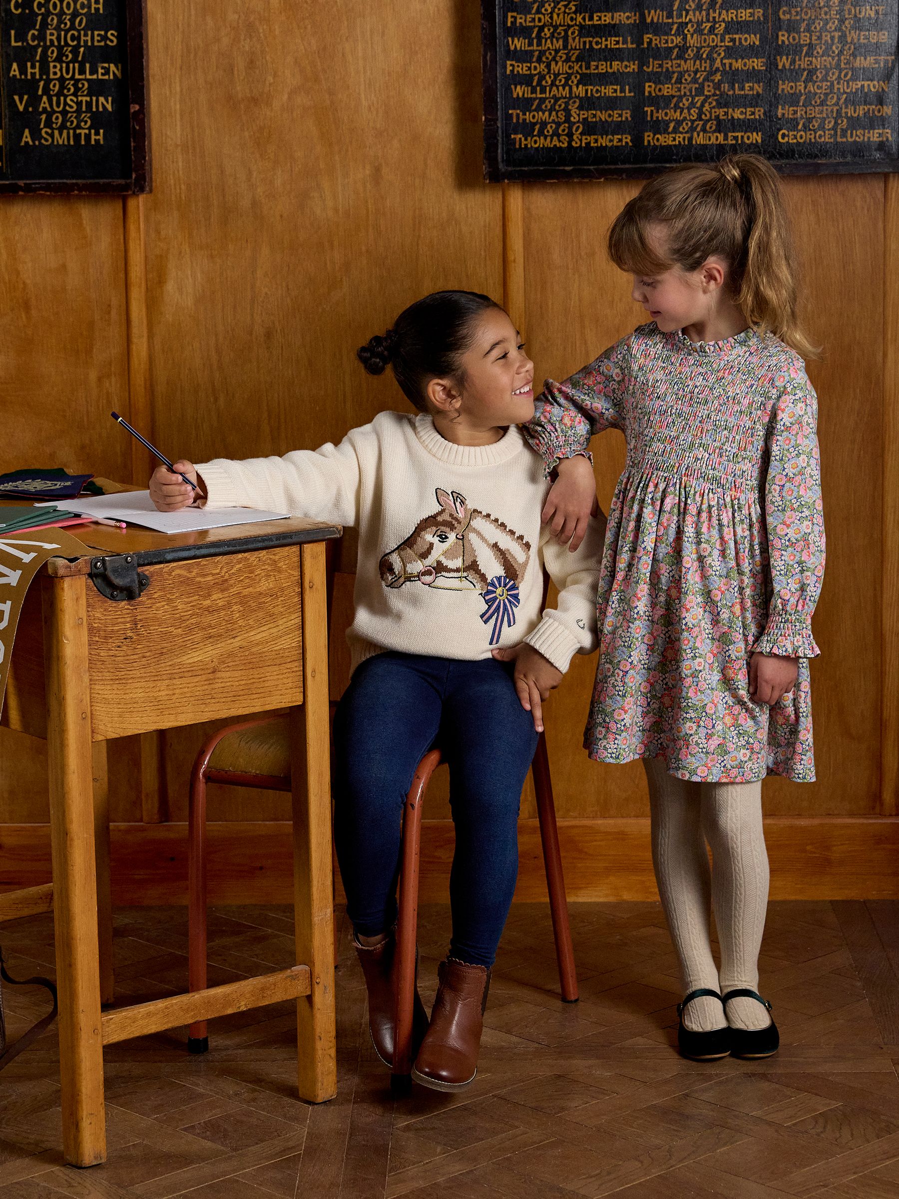 Girls' Cream Horse Knitted Jumper - Image 4 of 10