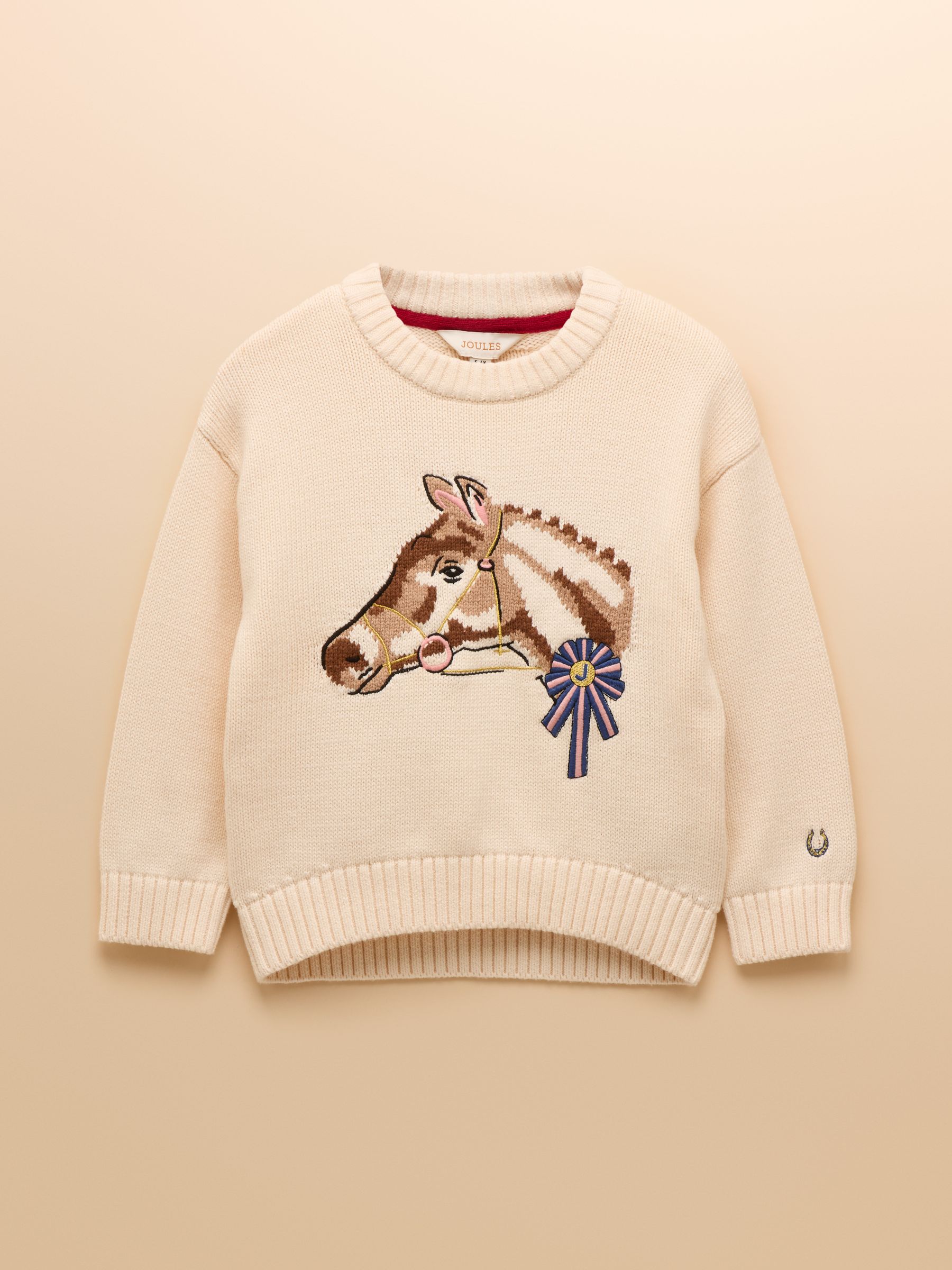 Girls' Cream Horse Knitted Jumper - Image 6 of 10