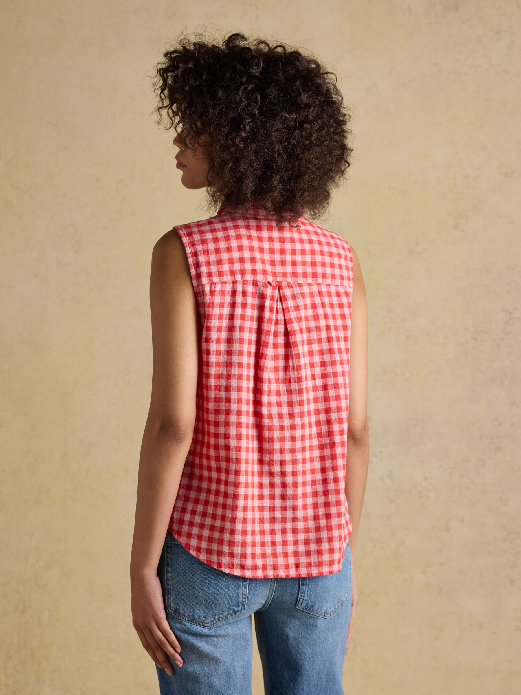Ida Gingham Sleeveless Shirt - Image 2 of 7
