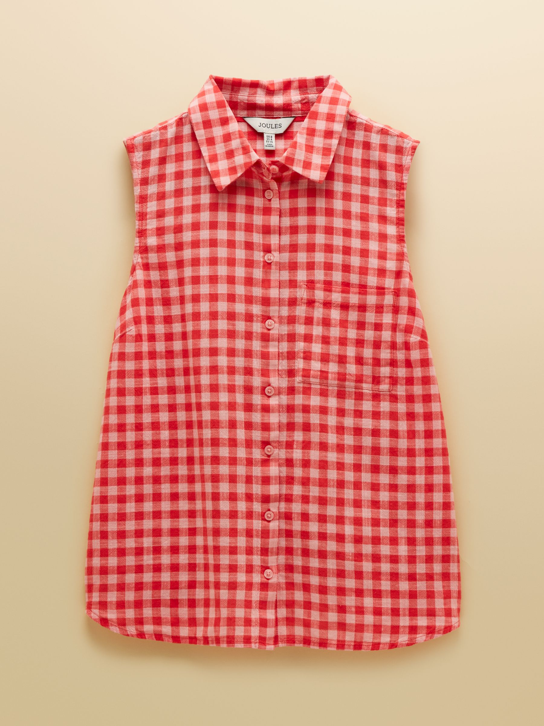 Ida Gingham Sleeveless Shirt - Image 7 of 7