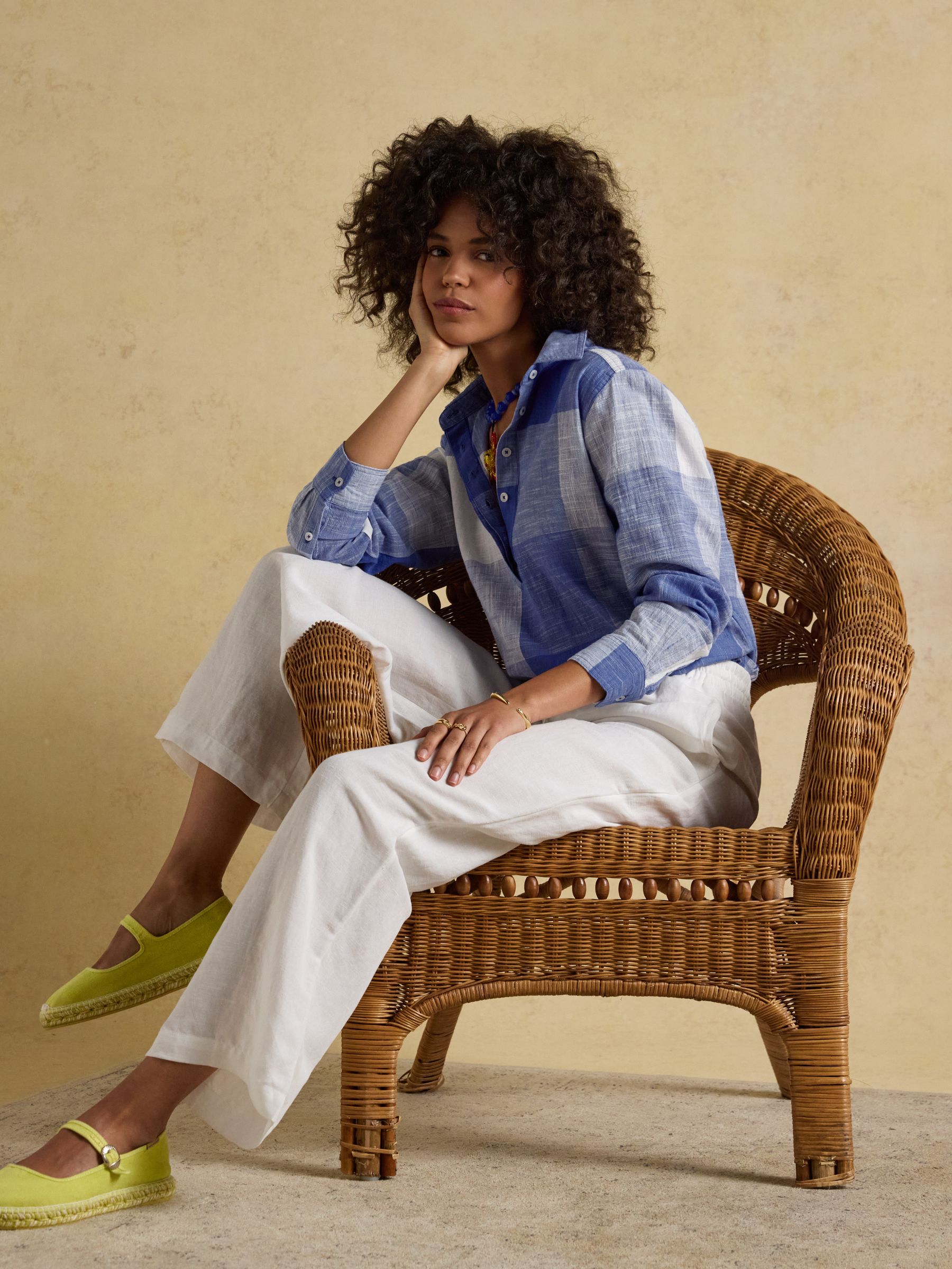 Eva Blue Check Long Sleeved Shirt - Image 3 of 10