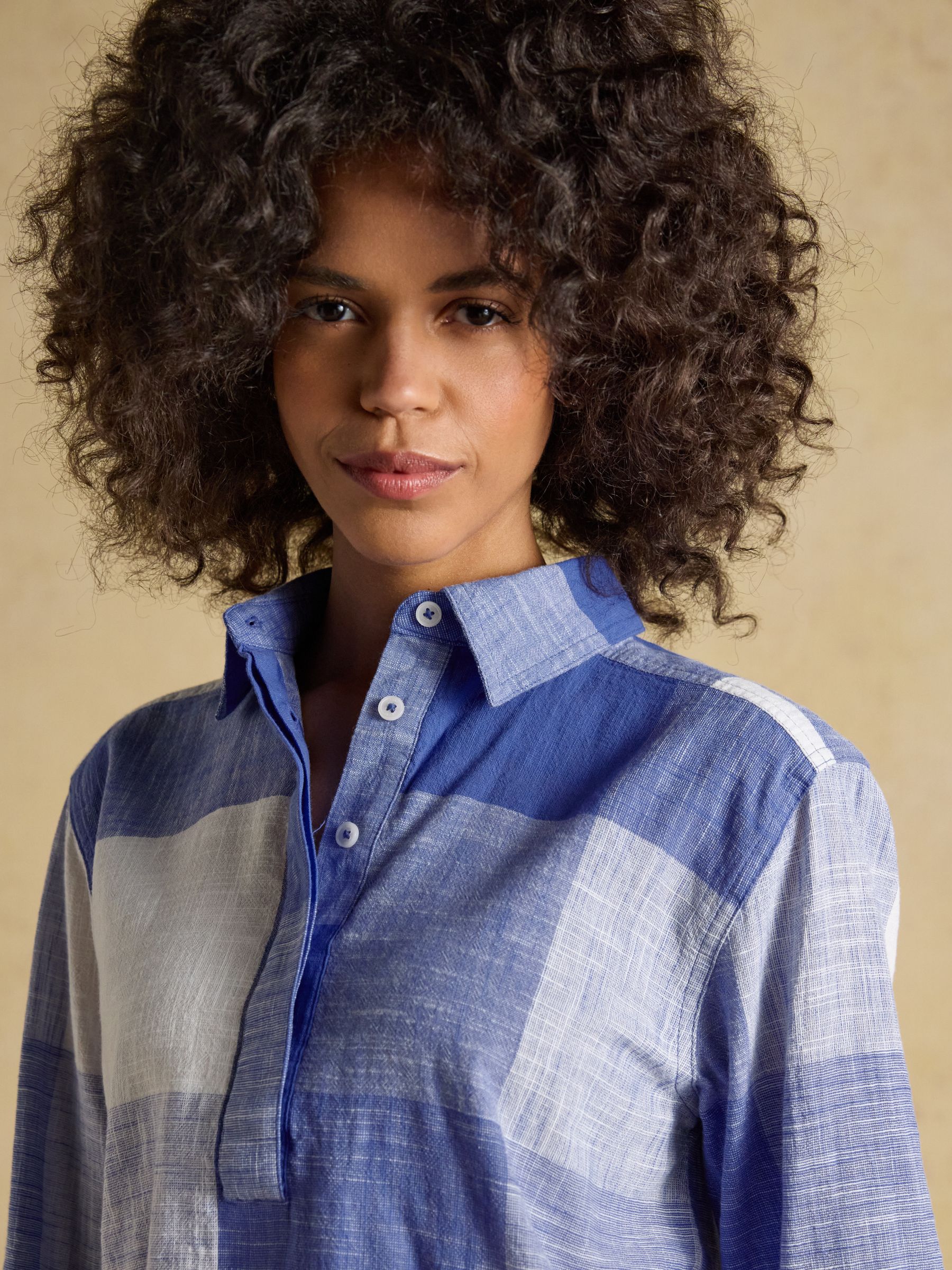 Eva Blue Check Long Sleeved Shirt - Image 4 of 10