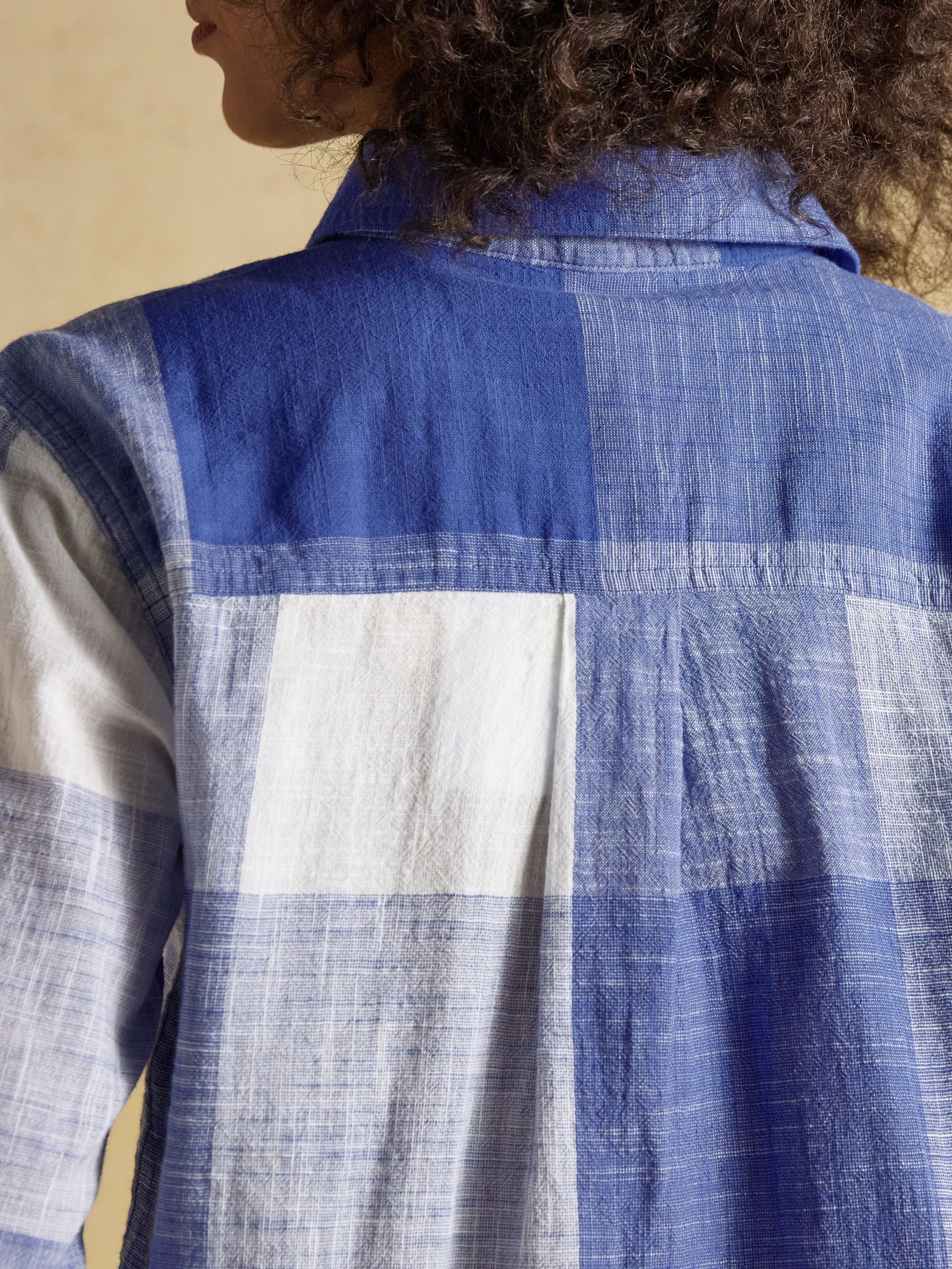 Eva Blue Check Long Sleeved Shirt - Image 7 of 10