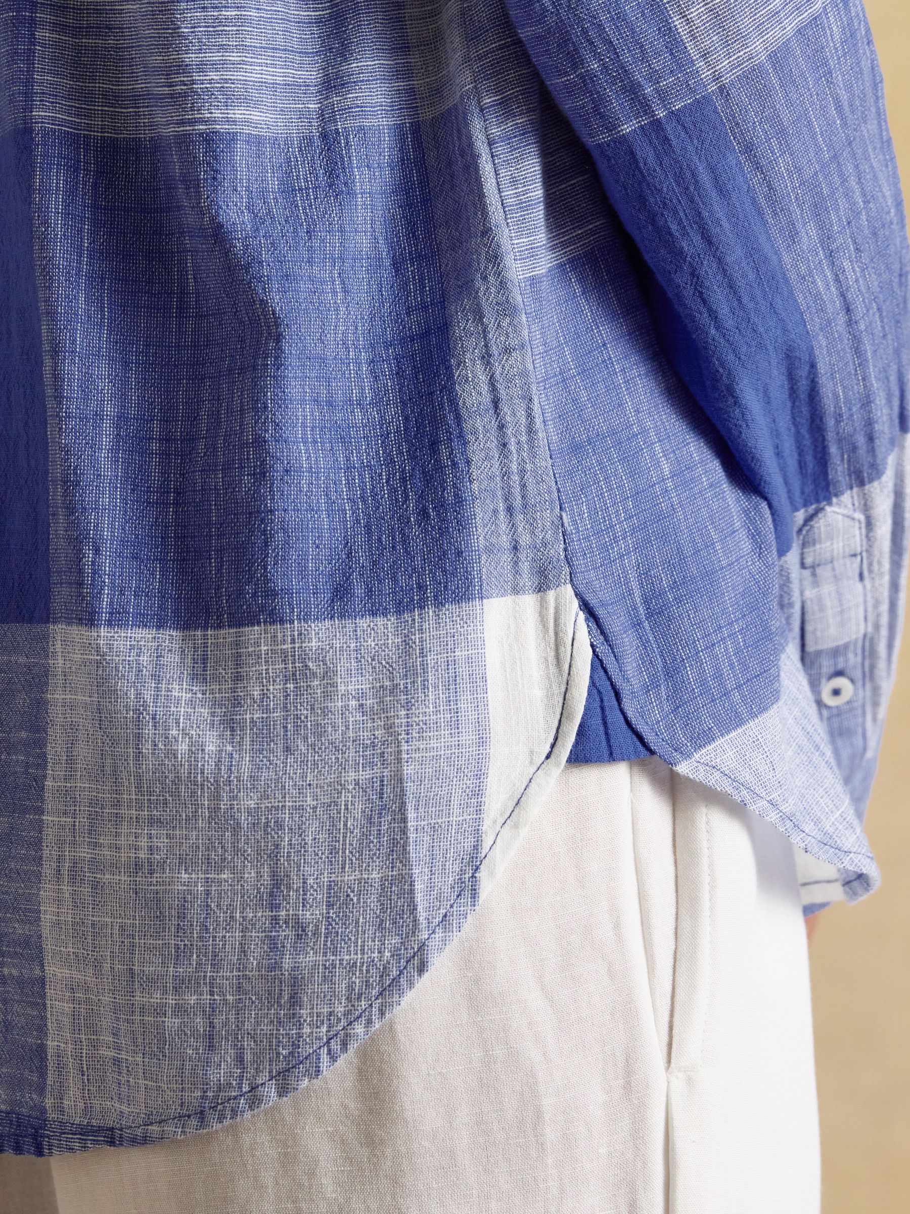 Eva Blue Check Long Sleeved Shirt - Image 8 of 10