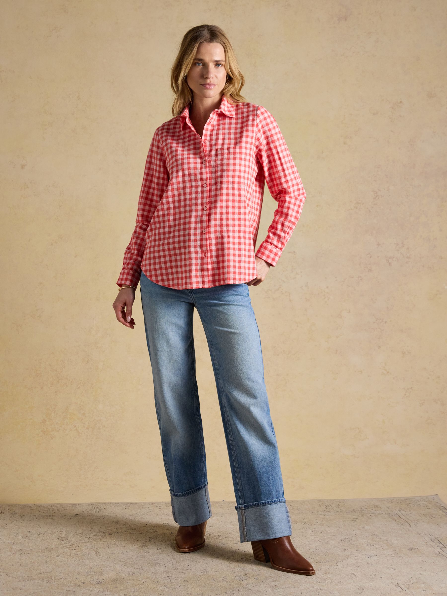 Ida Gingham Long Sleeve Cotton Shirt - Image 5 of 8